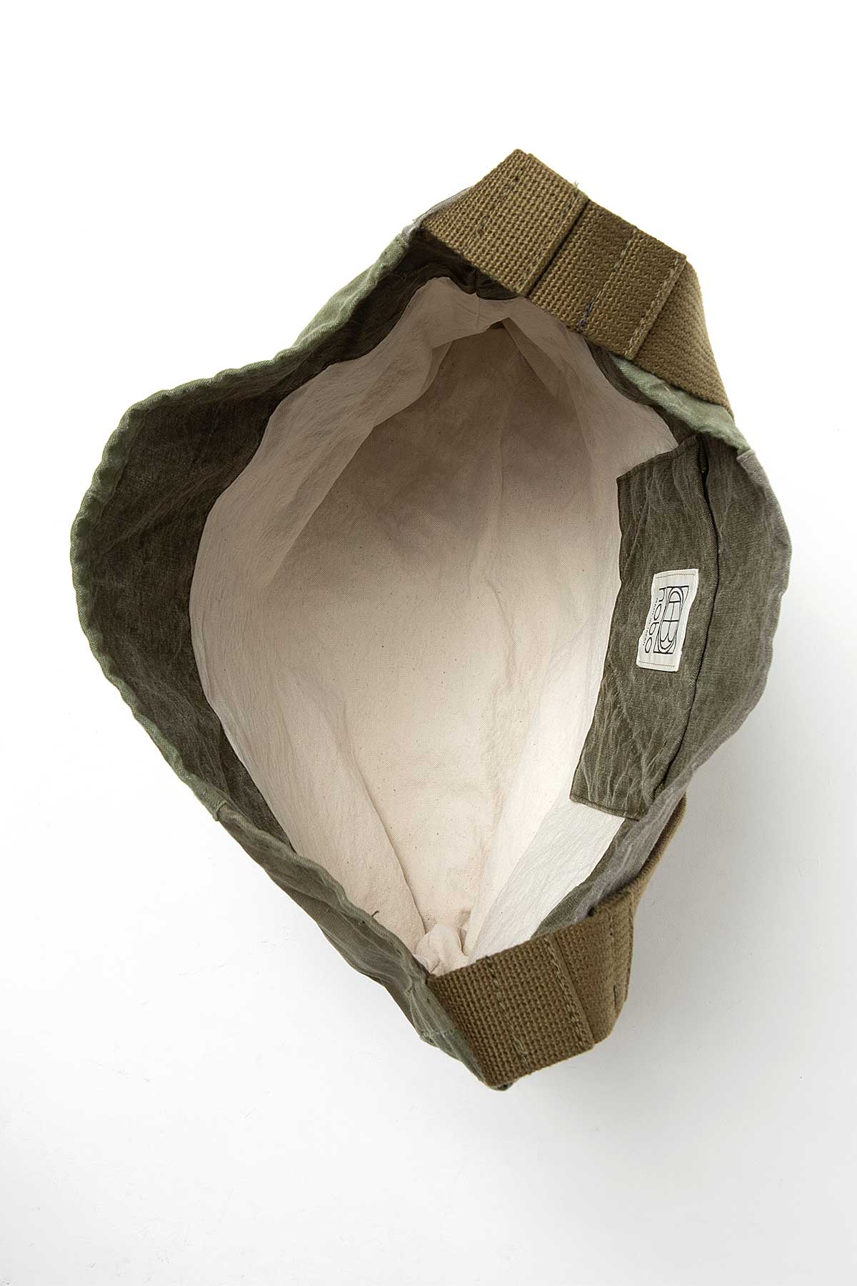HOBO / DELIVERY BAG UPCYCLED US ARMY CLOTH (Olive)内部