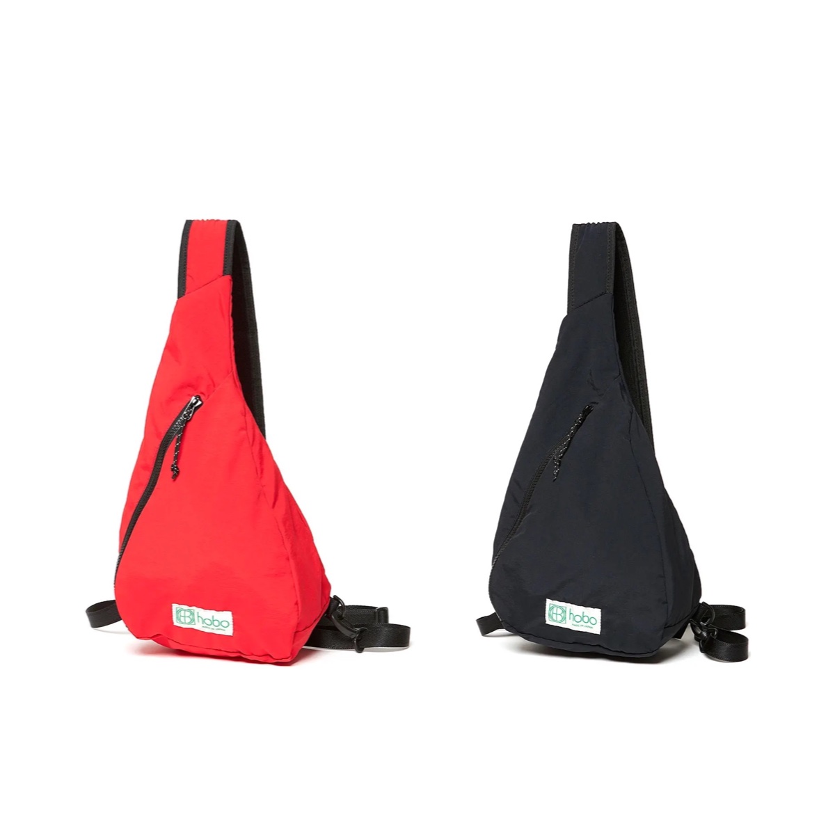 HOBO / SLING BAG LIGHTWEIGHT NYLON with FIDLOCK® BUCKLE number (Red / Black)
