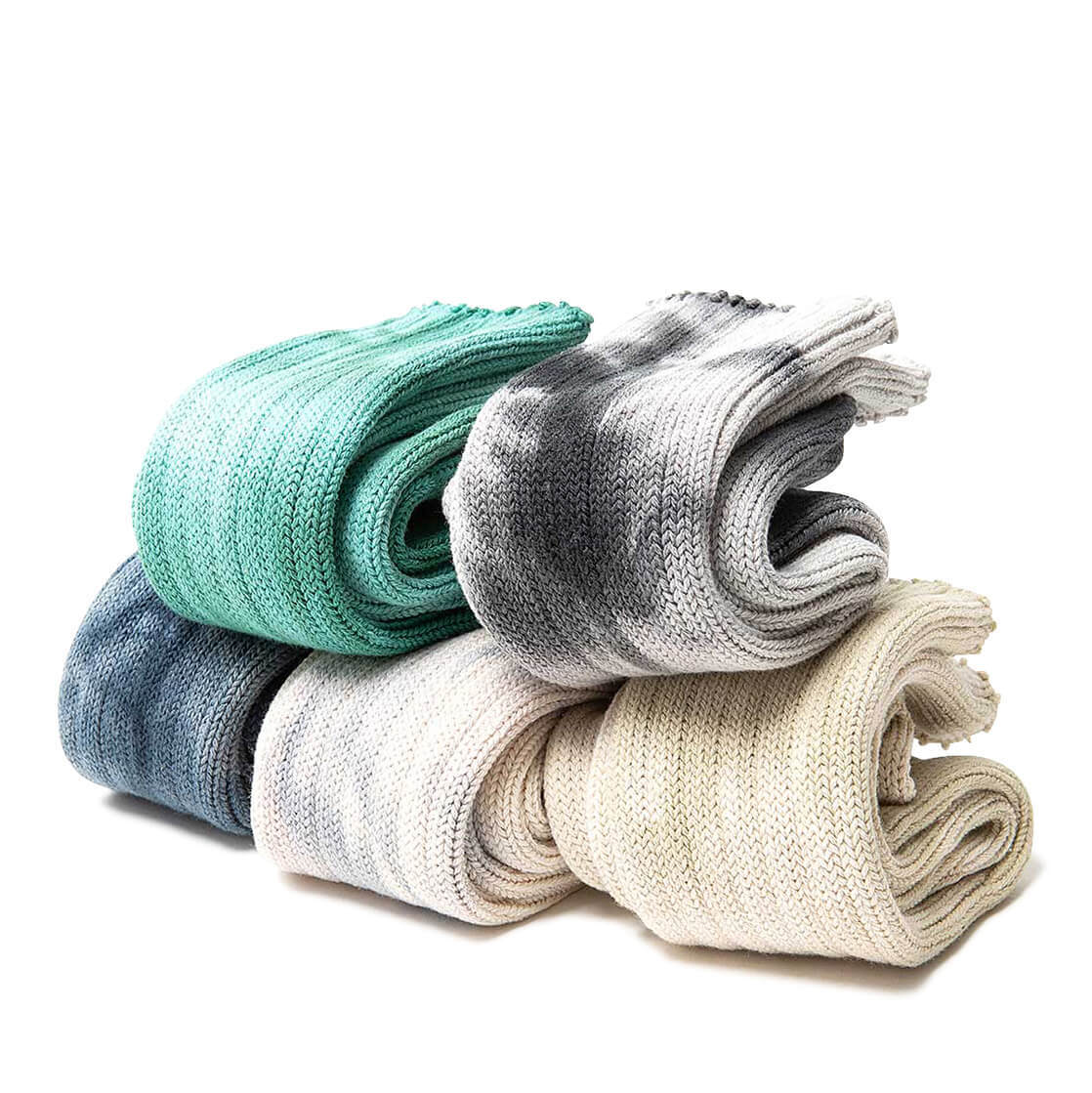 hobo / COTTON TIE-DYED CREW SOCKS