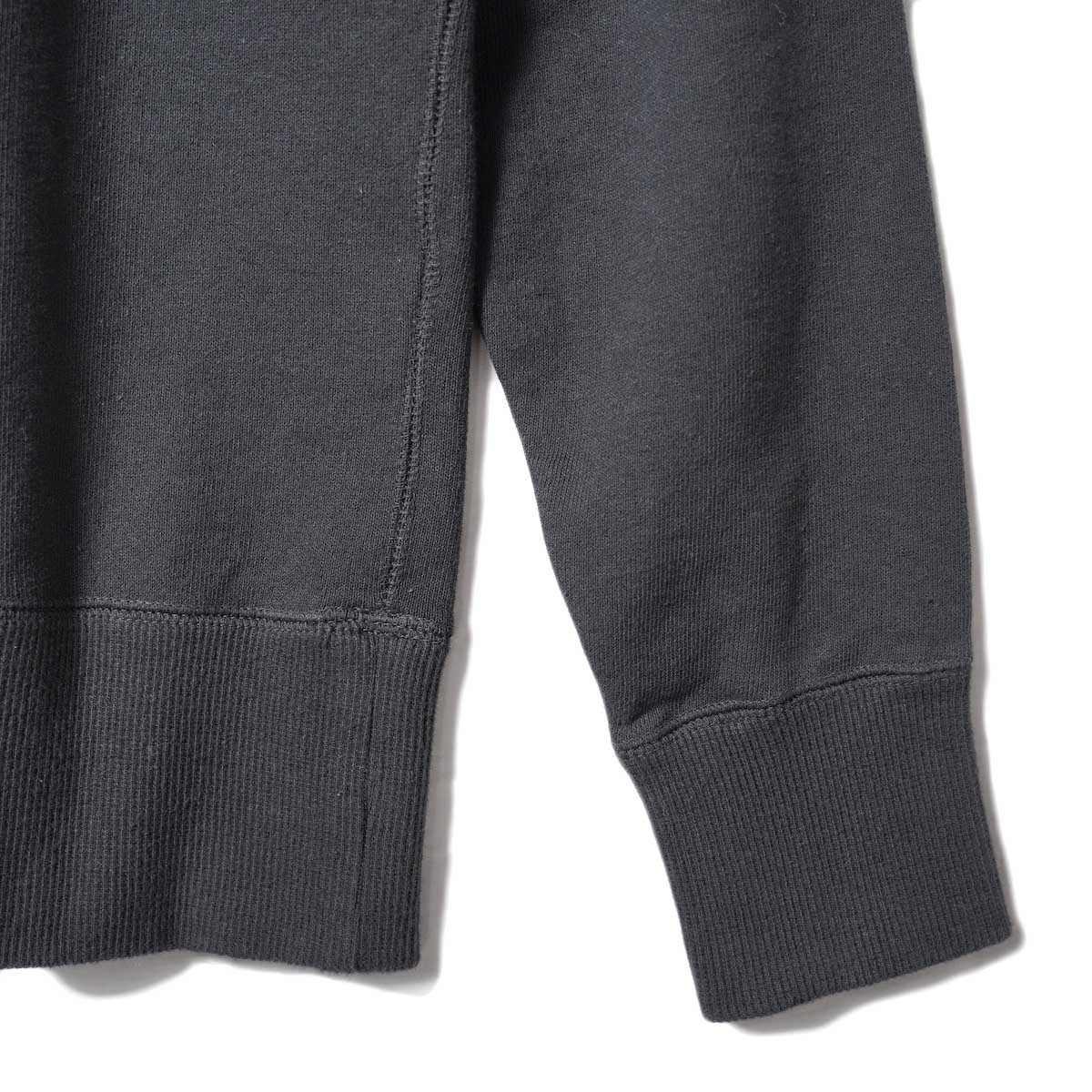 HTS / PRINT SWEAT SHIRT (S.Black×Lt.Grey) 袖・裾
