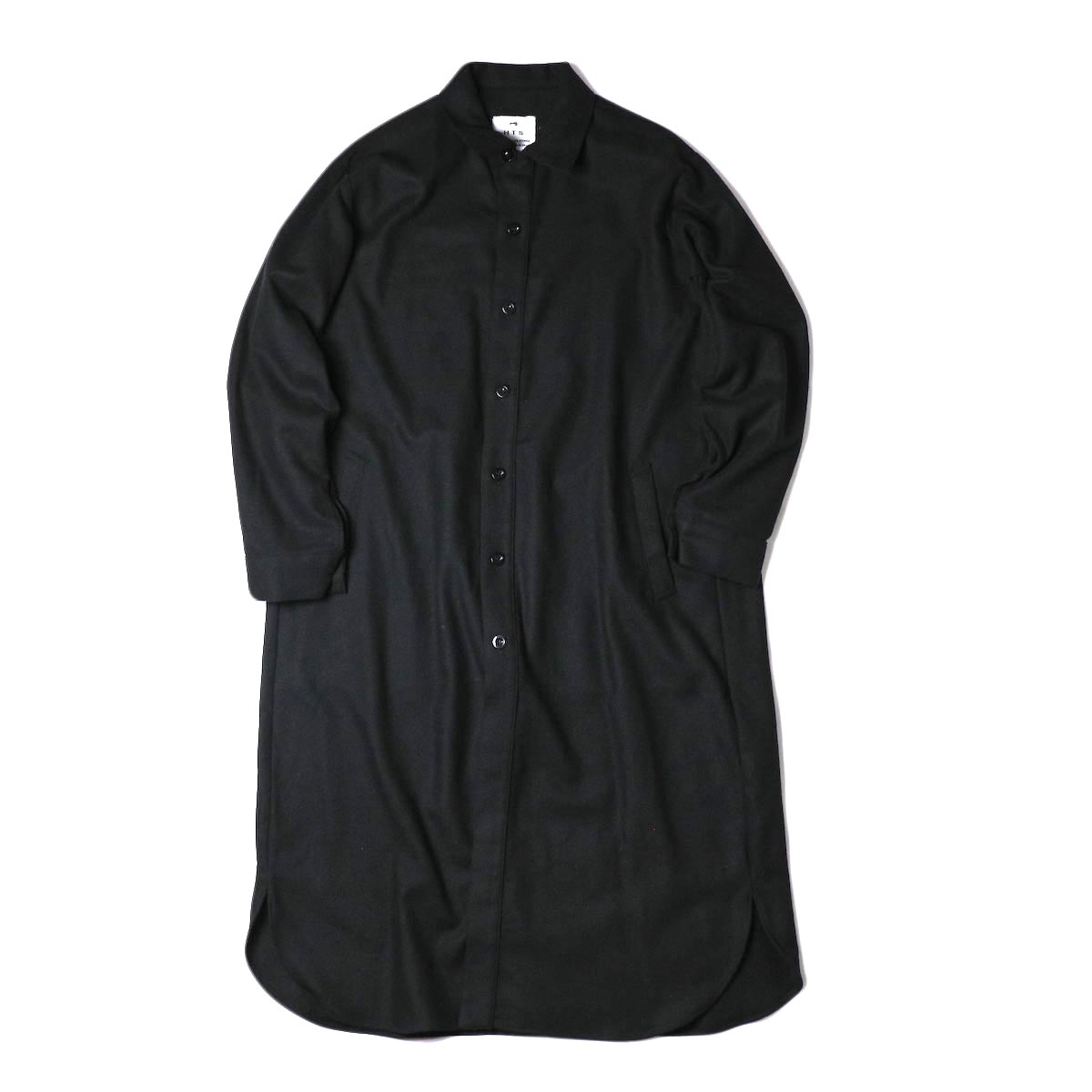 HTS / WORK BUTTON LONG SHIRT (Black)