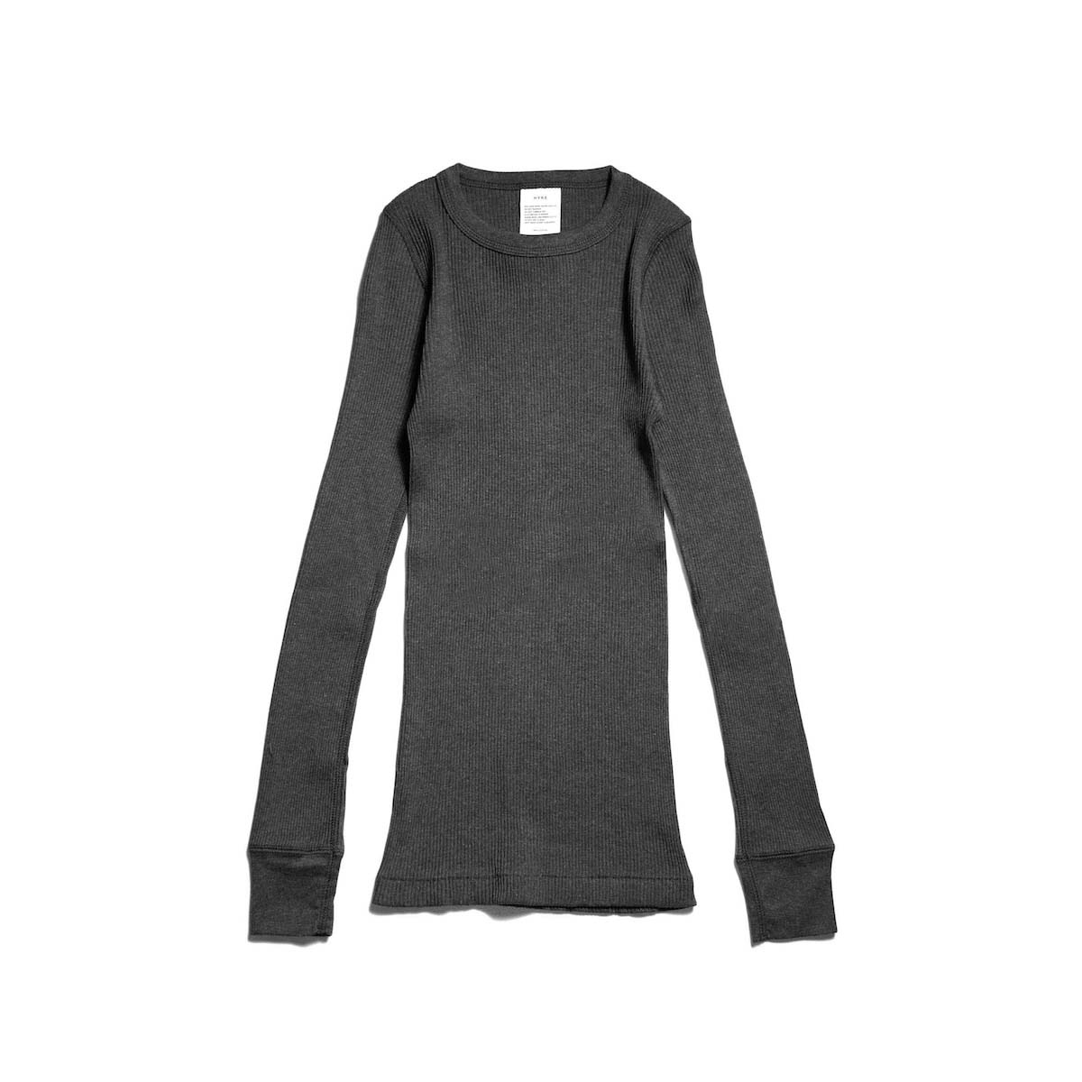HYKE / LONG-SLV TEE (Charcoal)