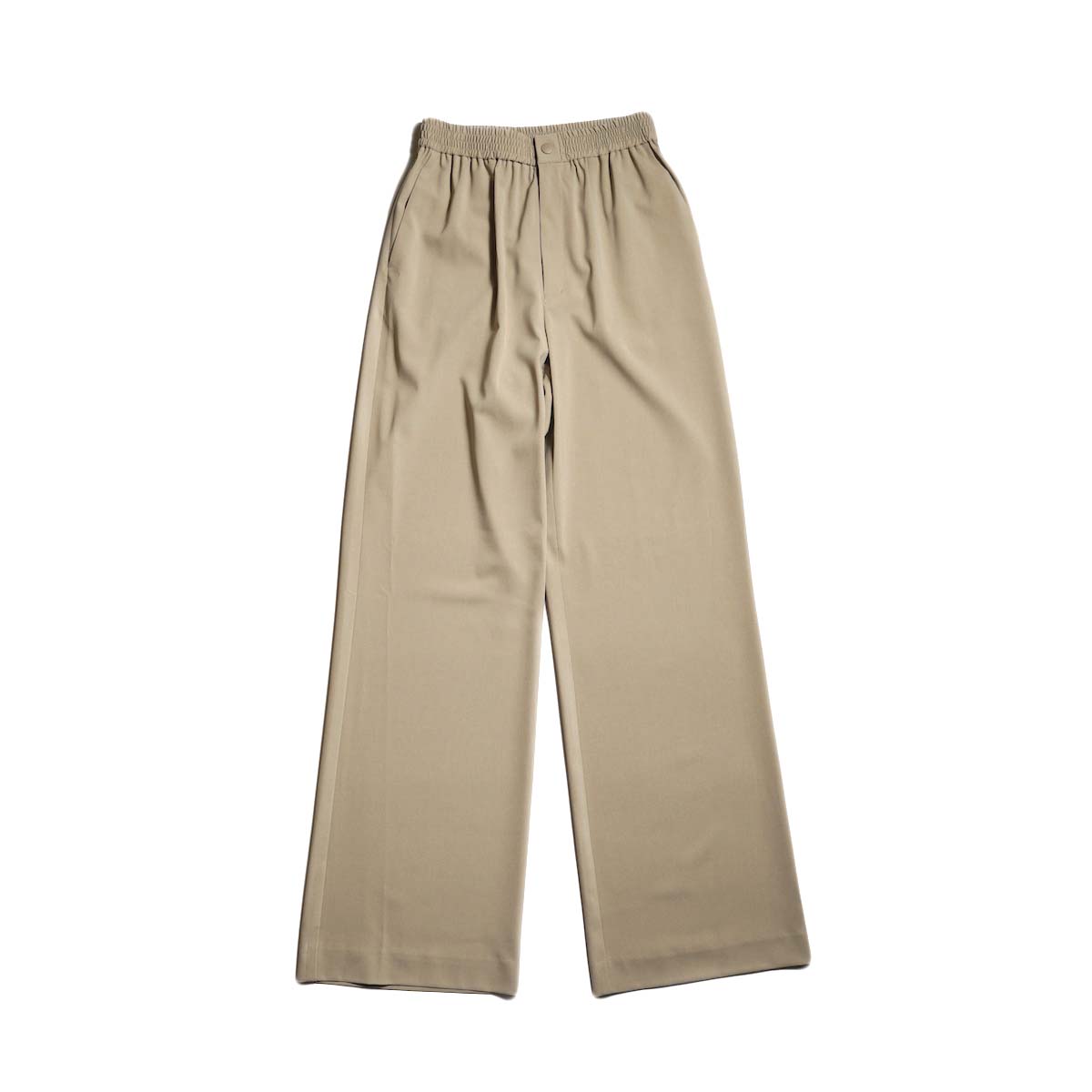 HYKE / STRETCH WIDE LEG PANTS (Beige)