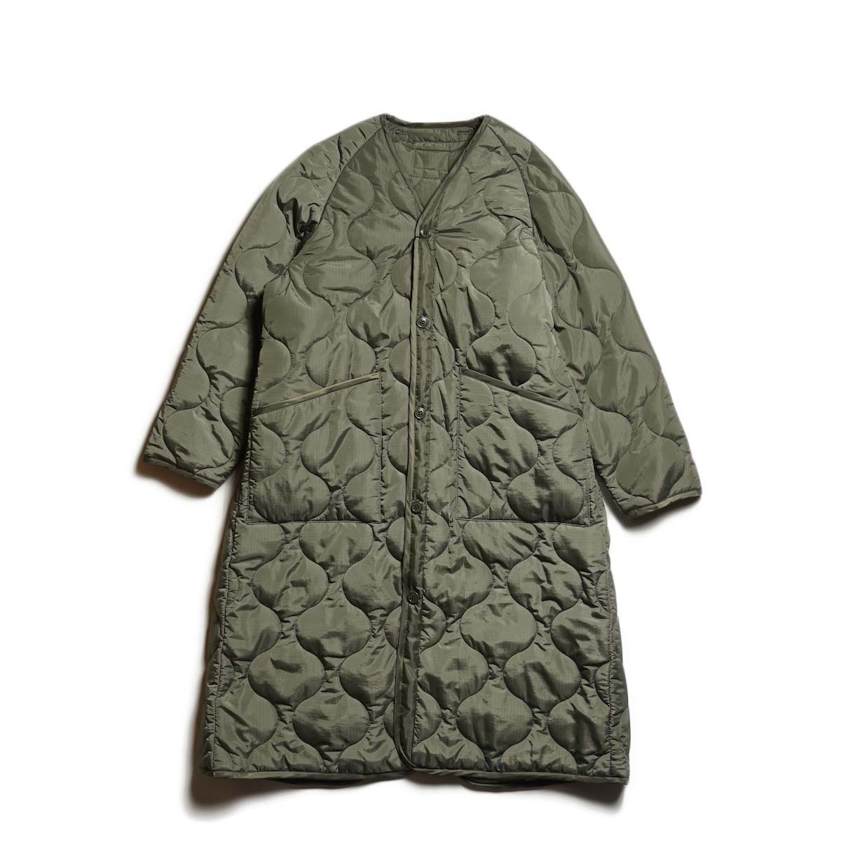HYKE / QUILTED LINER COAT (Khaki)