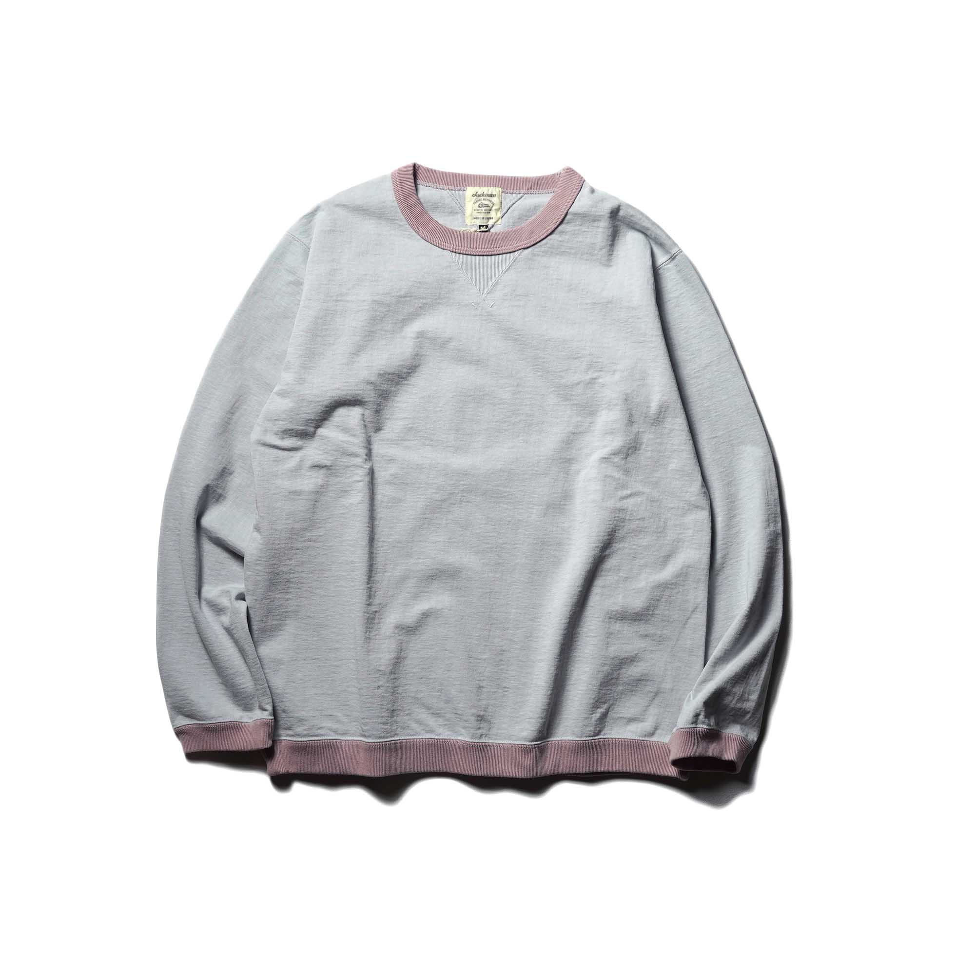 Jackman / Dotsume Rib LS Shirt (Iceberg × Pink)