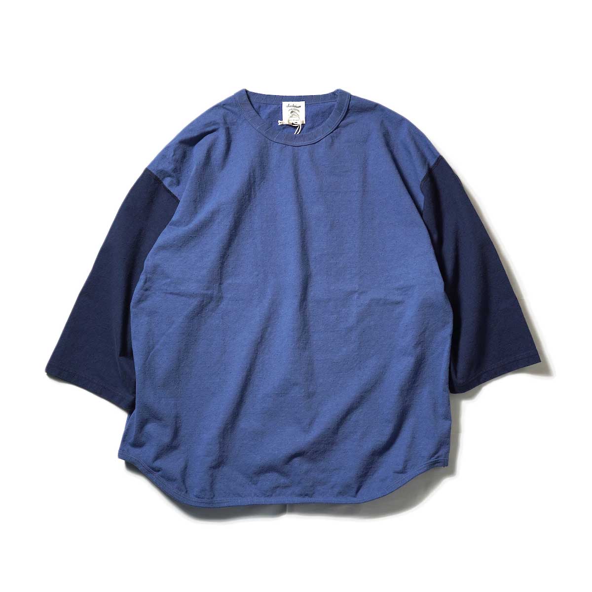 Jackman / Nep Baseball T-Shirt (Ash Blue × Navy)