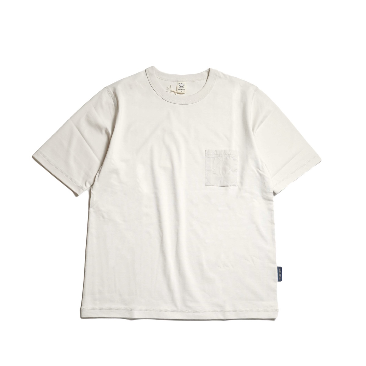 Jackman × LAVENHAM / Grace QLT Pocket T-shirt (Moonbeam Silver)