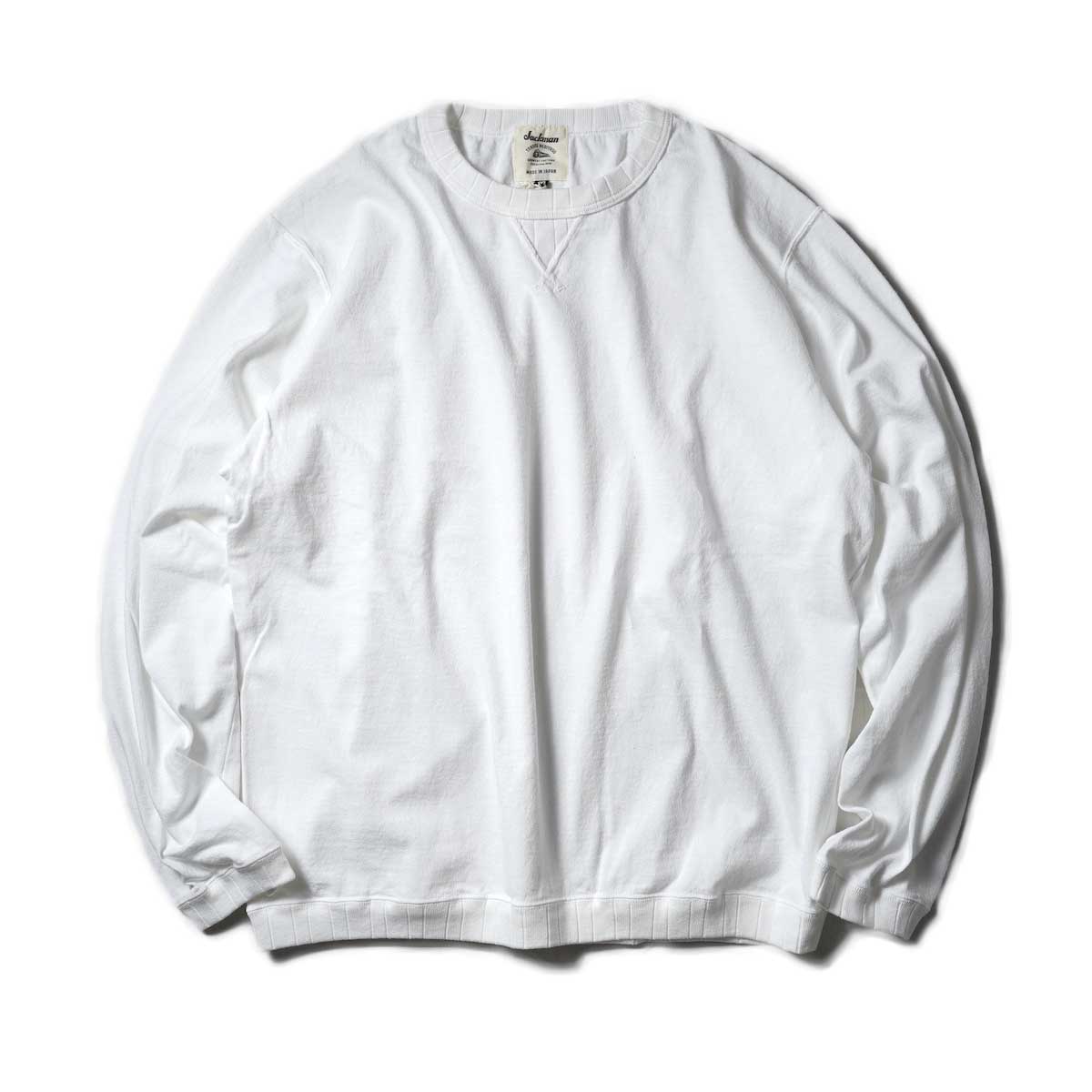 Jackman / Rib LS T-Shirt (White)