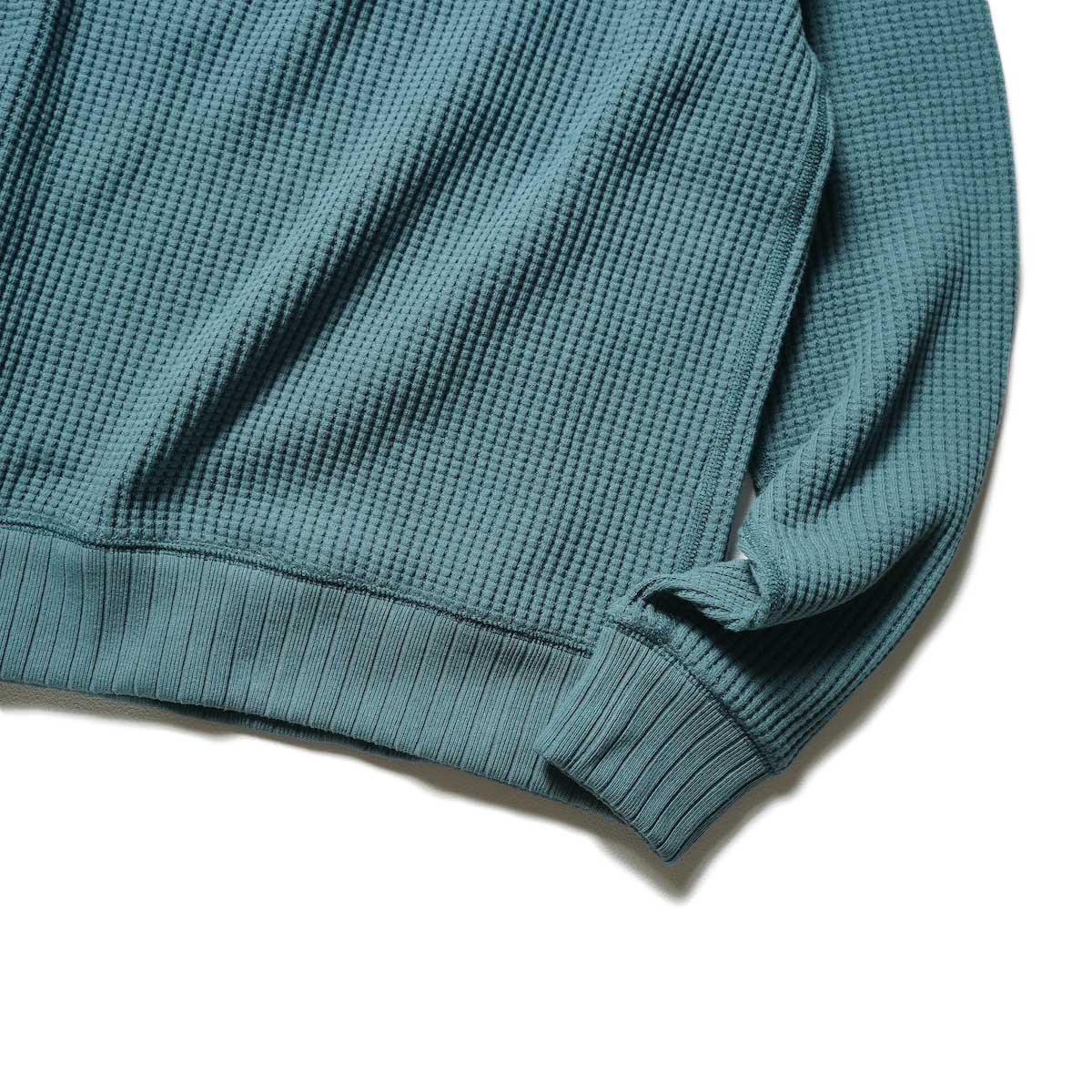 Jackman / Waffle Midneck (Dark Turquoise)袖、裾