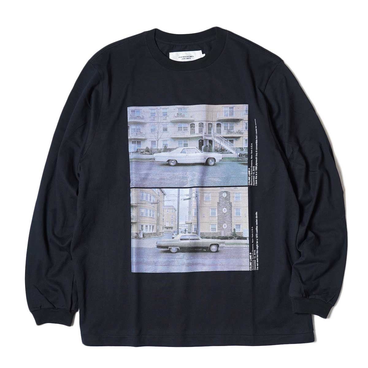 JANE SMITH / CADILLAC PLYMOUTH L/S T-Shirt (Black) 正面