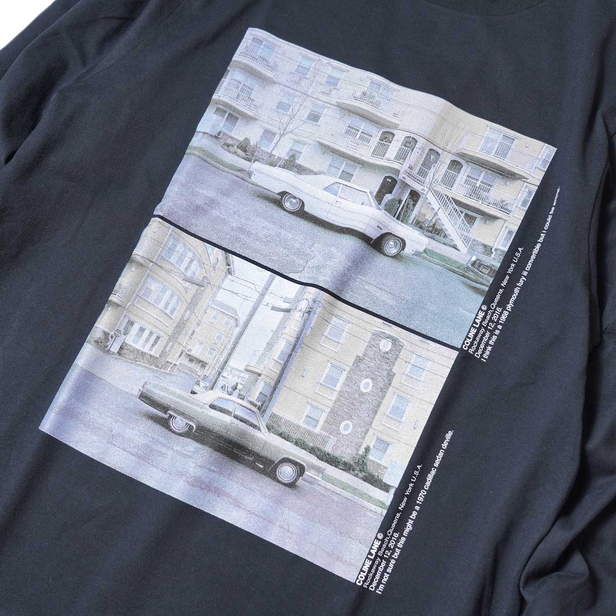 JANE SMITH / CADILLAC PLYMOUTH L/S T-Shirt (Black) フロントプリント