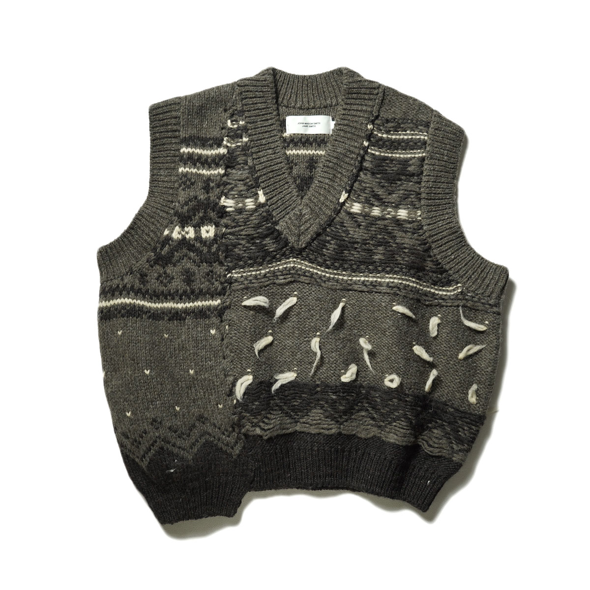 JANE SMITH / 3G OVERSIZED CANADIAN SWEATER VEST (Brown)