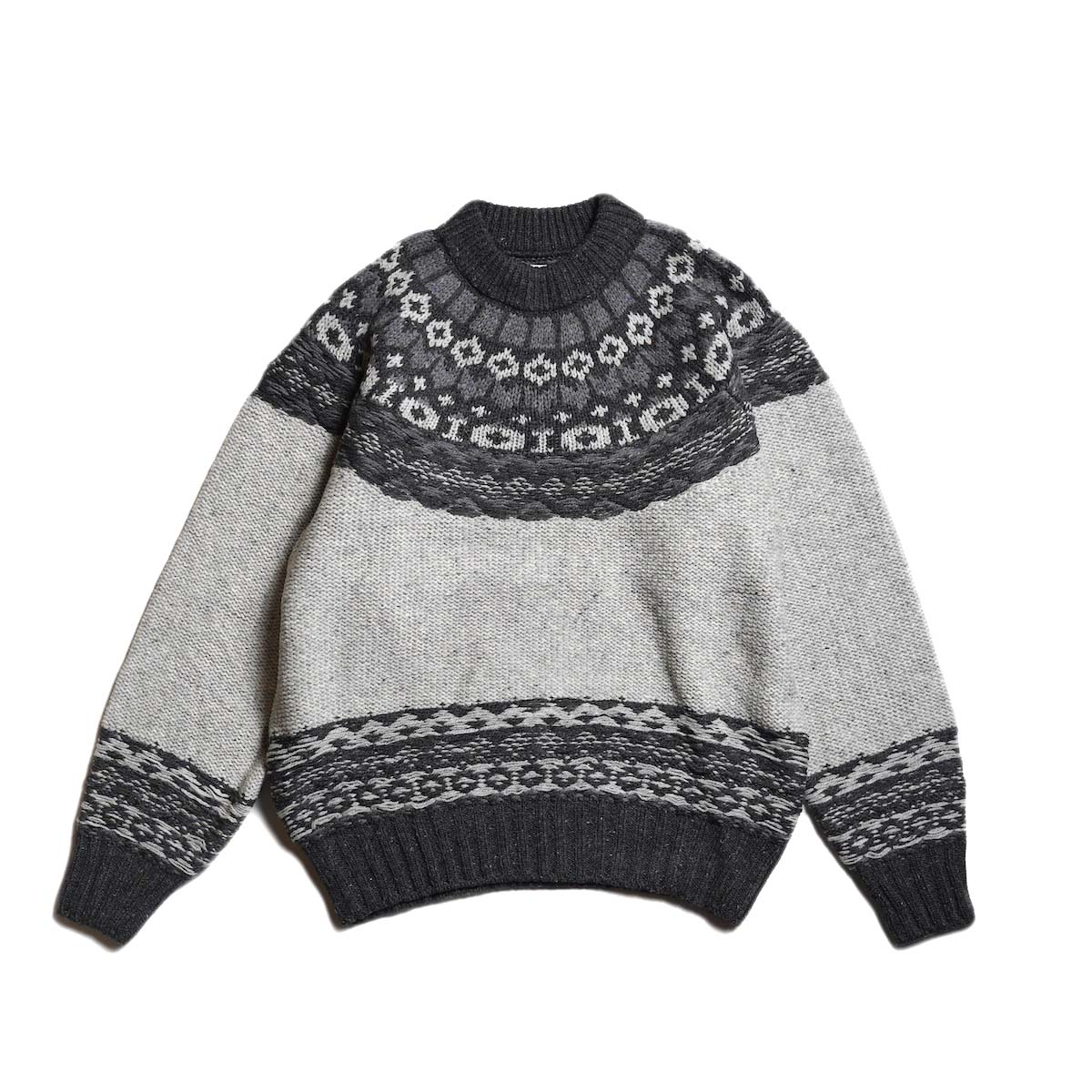 JANE SMITH / 5G NORDIC YOKE SWEATER (Gray)