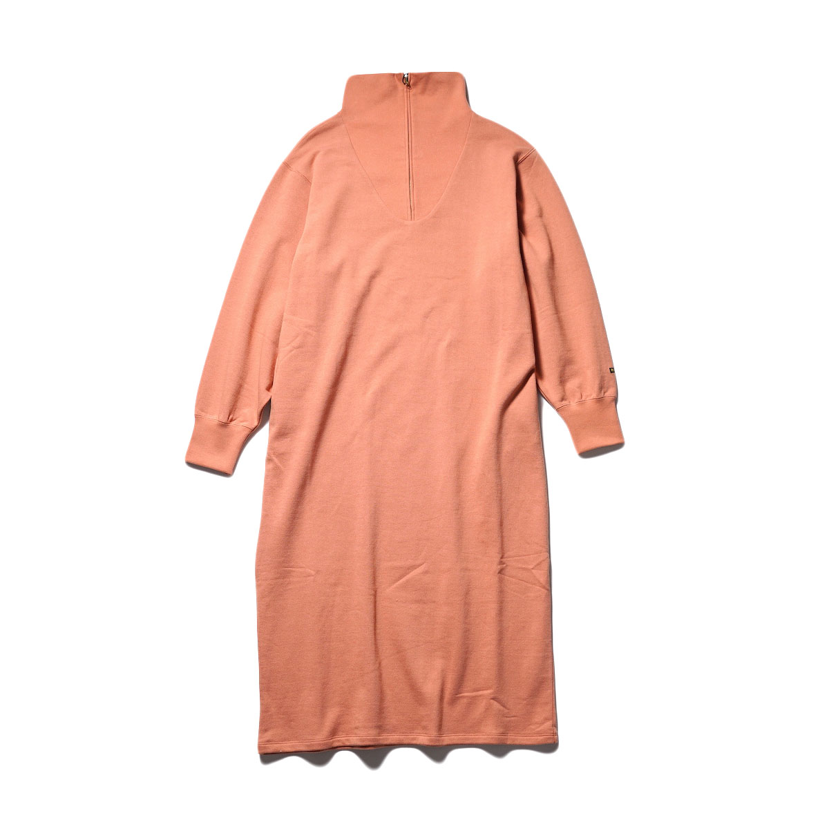 KHA:KI / HALF ZIP SWEAT DRESS (Ash Orange)