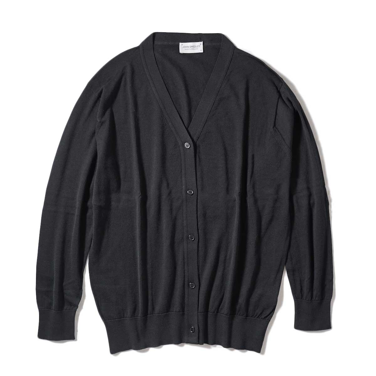 JOHN SMEDLEY / WOMENS CARDIGAN VN LS (Black)