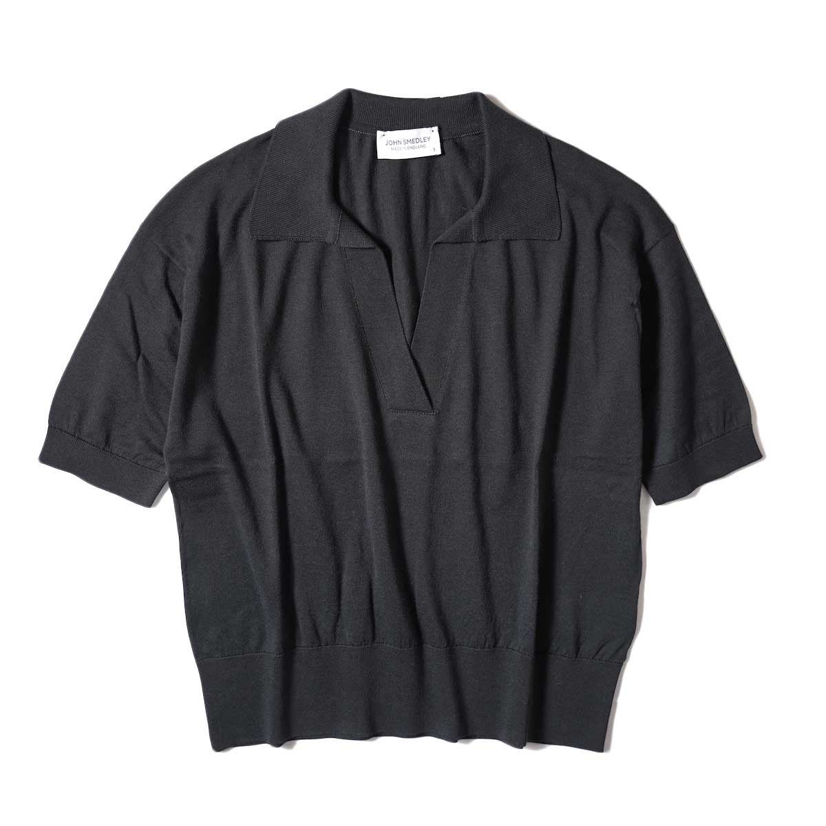 JOHN SMEDLEY / SHIRT SS SKIPPER SPORTS COLLA (Black)