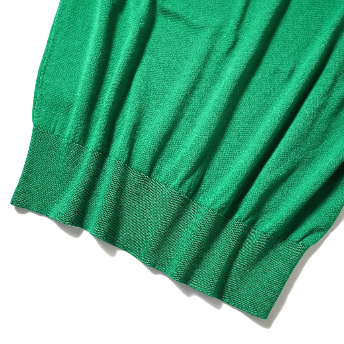 JOHN SMEDLEY / SWEATER CN NS (Scotch Green) 裾