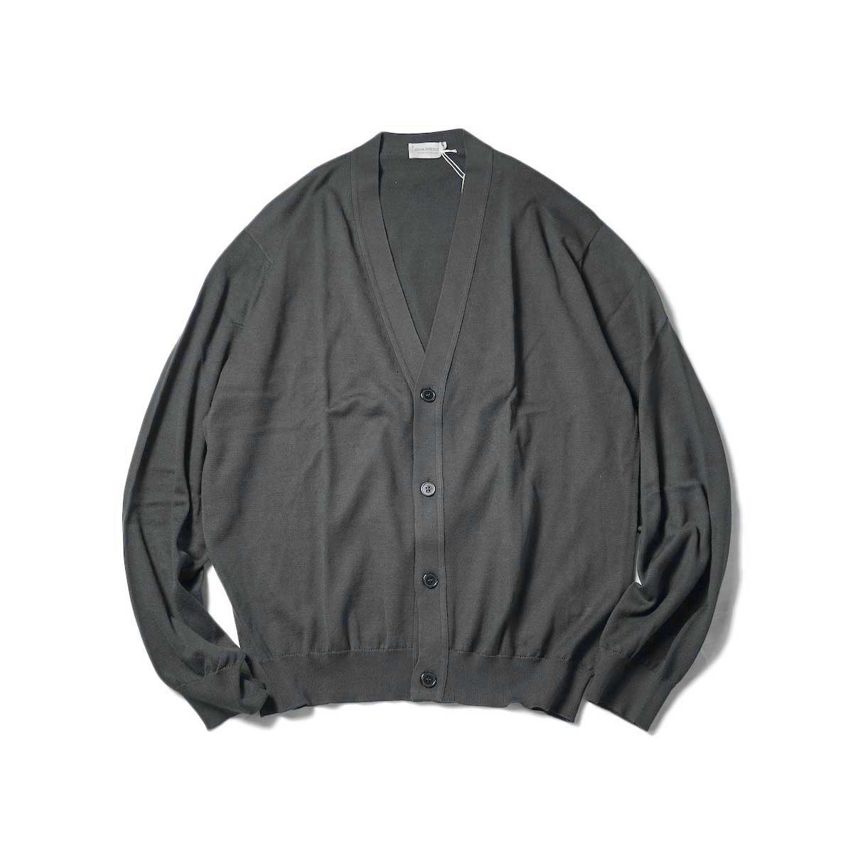 JOHN SMEDLEY / S4578 CARDIGAN VN LS (Black)