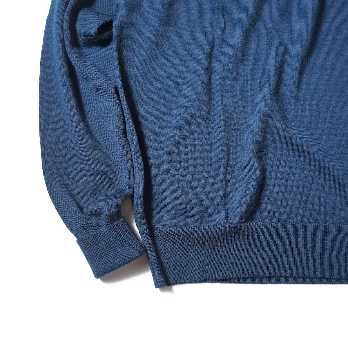 JOHN SMEDLEY / A4588 PULLOVER RC LS (Orion Green)裾、袖