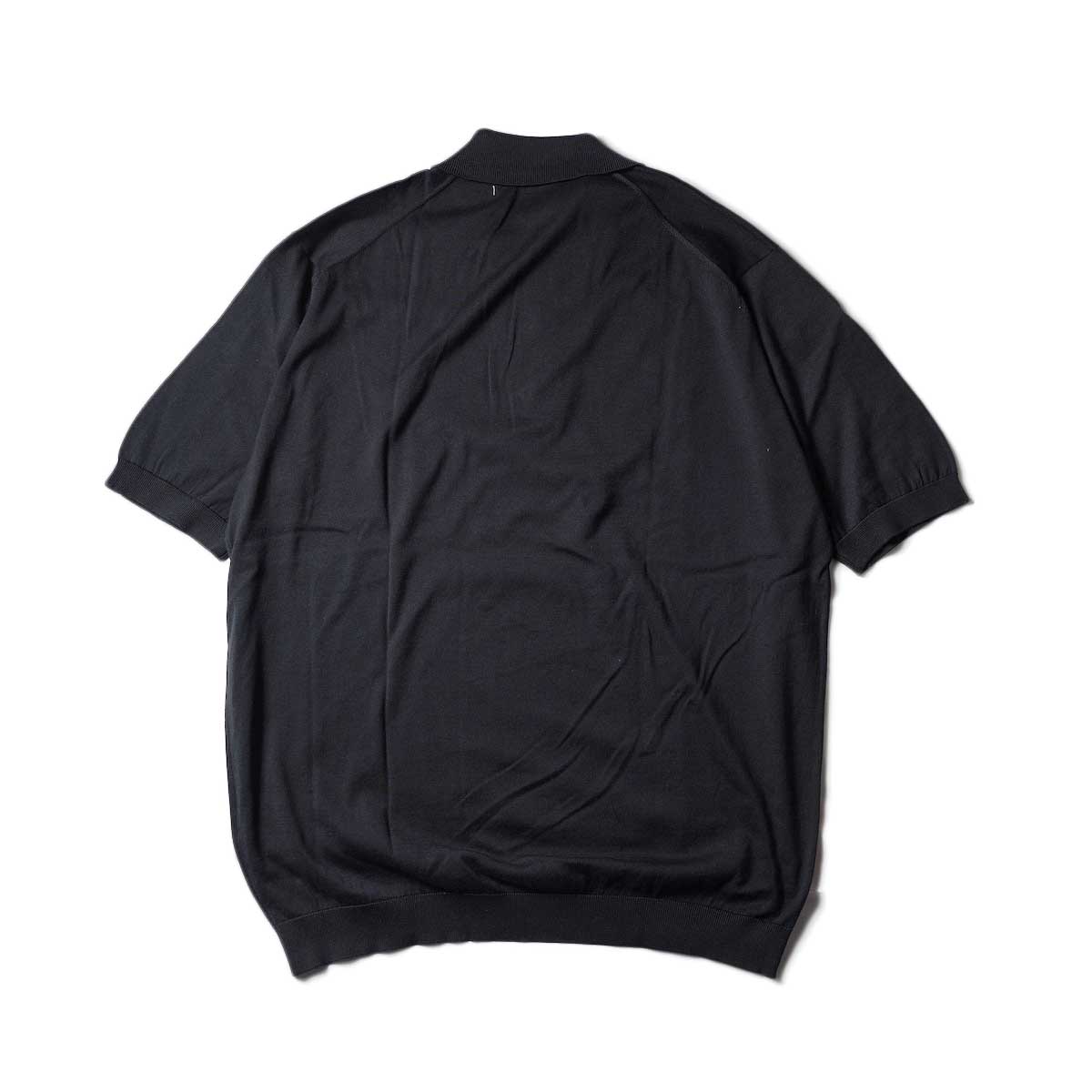 JOHN SMEDLEY / ISIS S/S Knit Polo (Black)背面