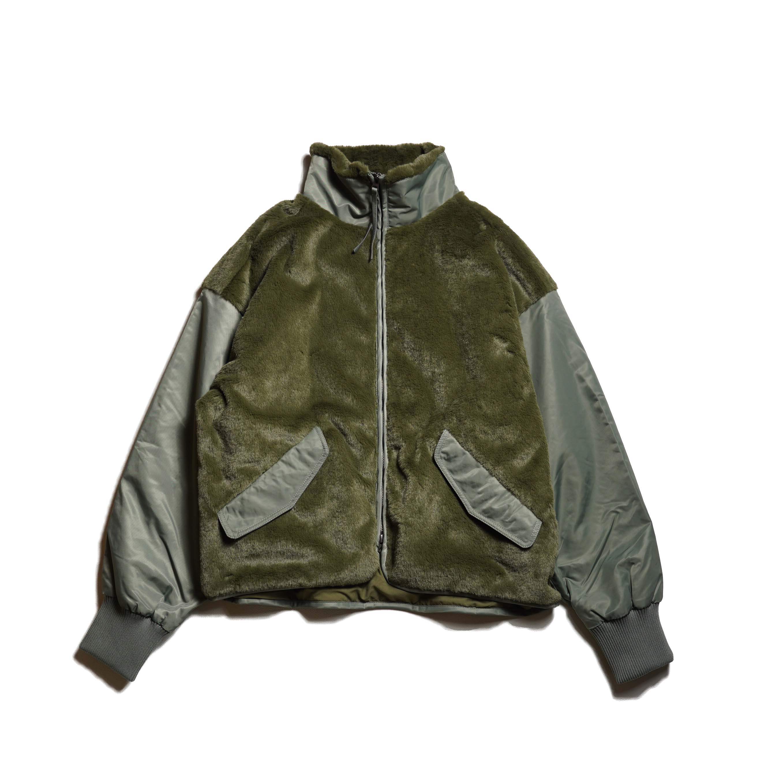 KHA:KI / ECO FUR SWITCH JACKET (Khaki)