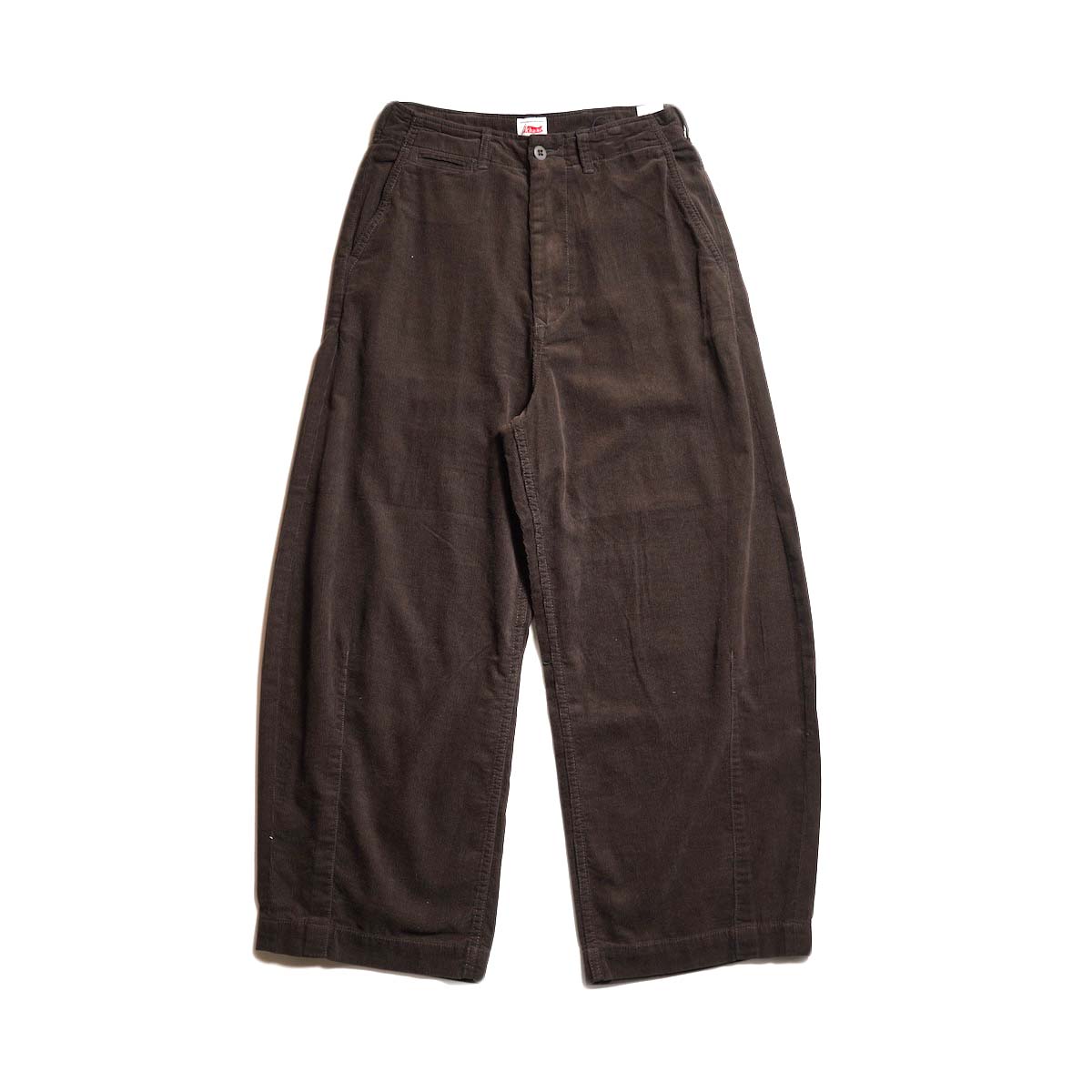 KHA:KI / OVAL CORD TROUSERS (Dark Brown)