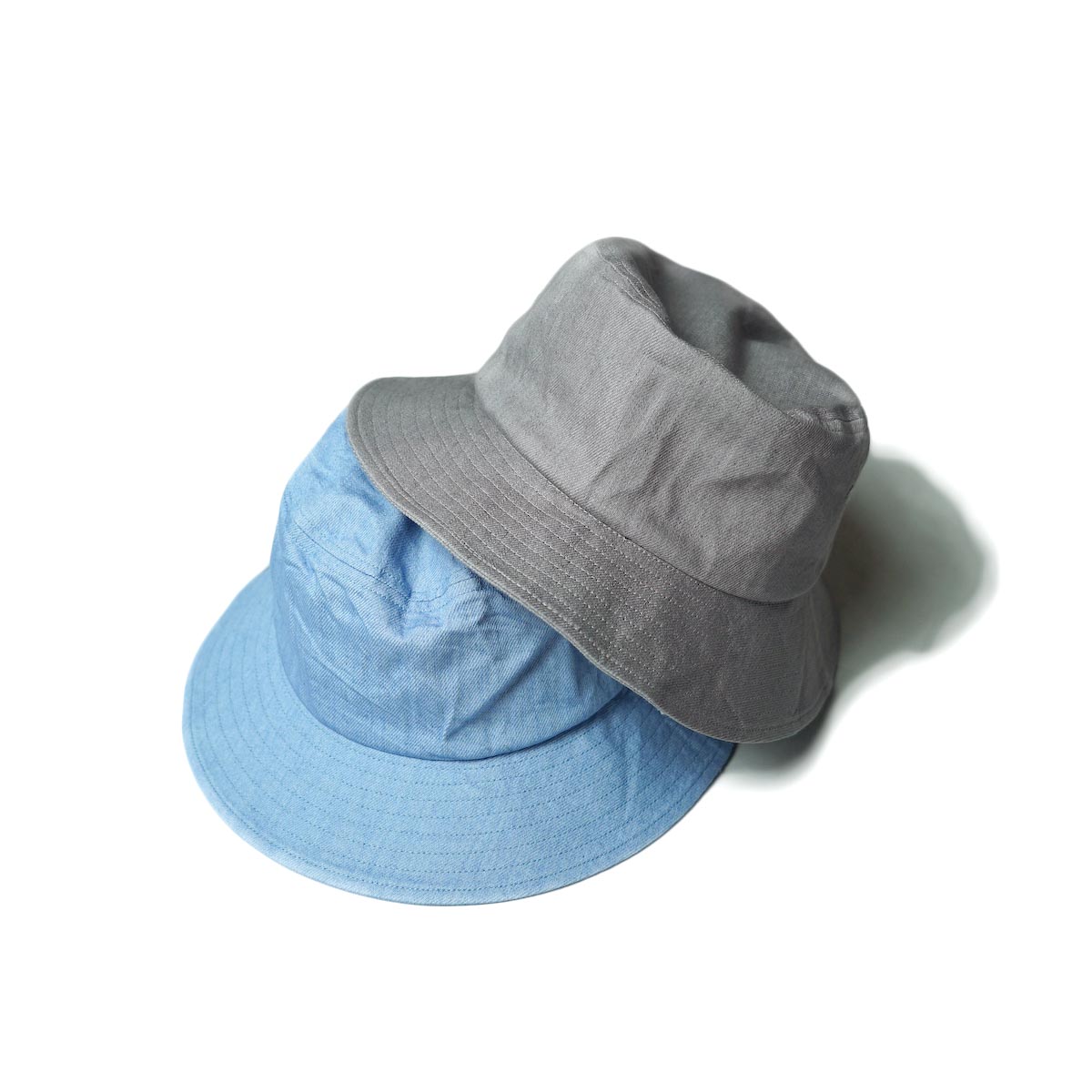 KIJIMA TAKAYUKI / DENIM BUCKET HAT (231106) (Blue , Gray)