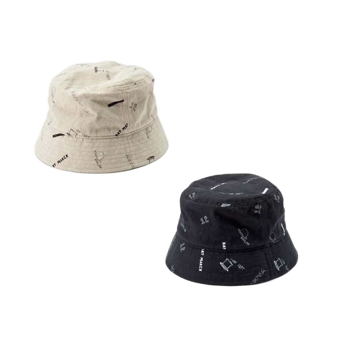 KIJIMA TAKAYUKI / MKNY261208 Linen Cotton Printed Tight Bucket Hat