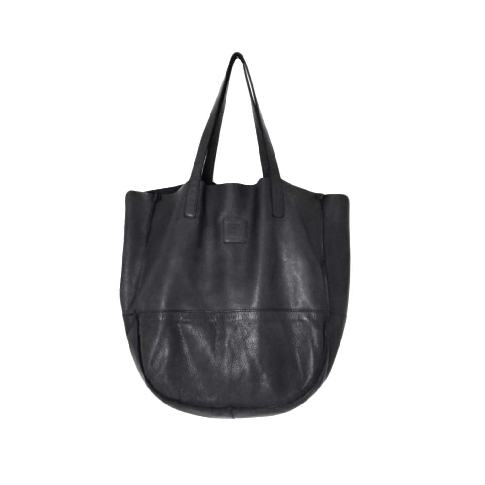 maison de soil / LEATHER TOTE BAG (Black)