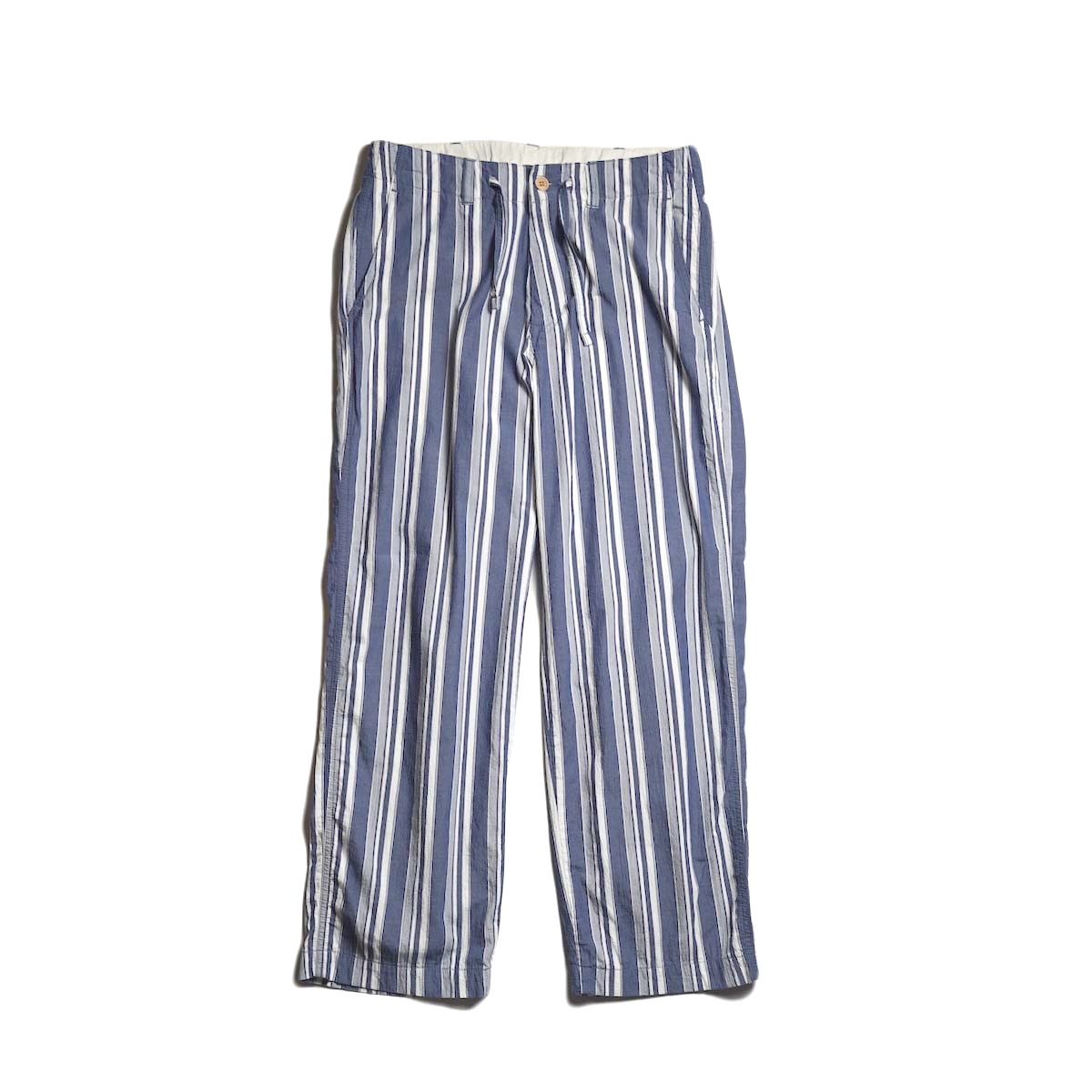 MASTER&amp;Co. / COTTON STRIPED DRAWSTRING PANTS (Navy)