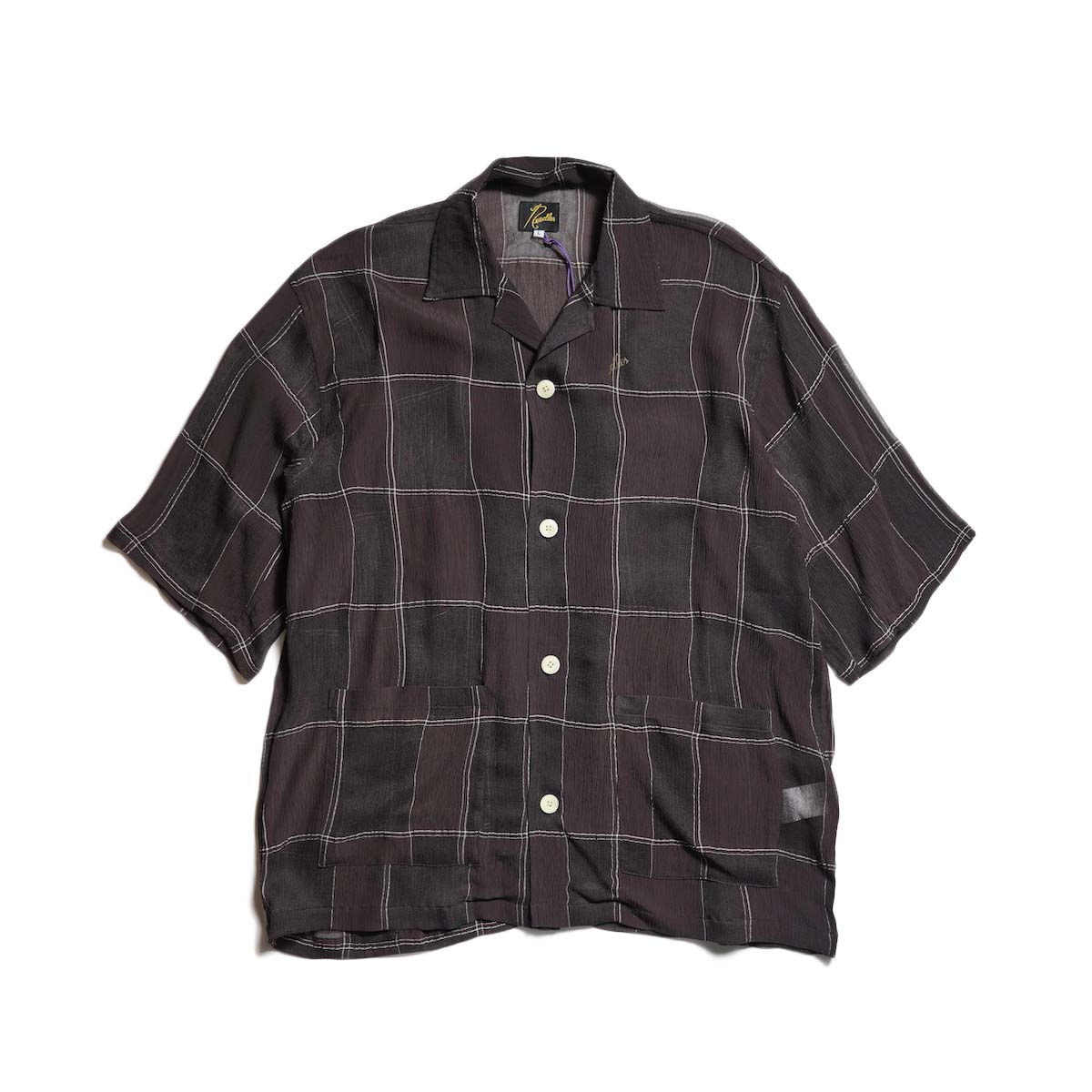 Needles / Cabana Shirt - Cupra Crepe Plaid (Brown)