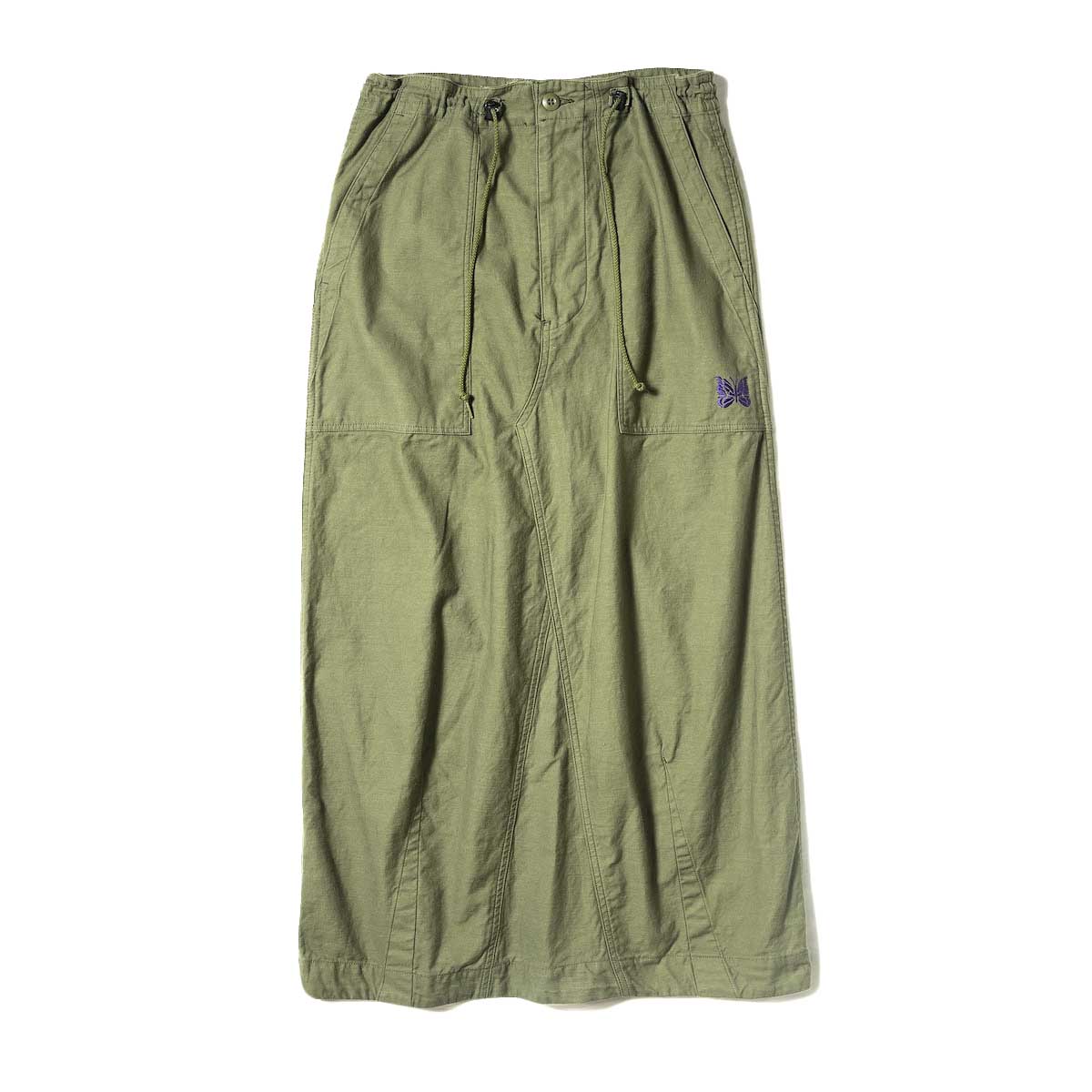 Needles / String Fatigue Skirt - Back Sateen (Olive) 正面