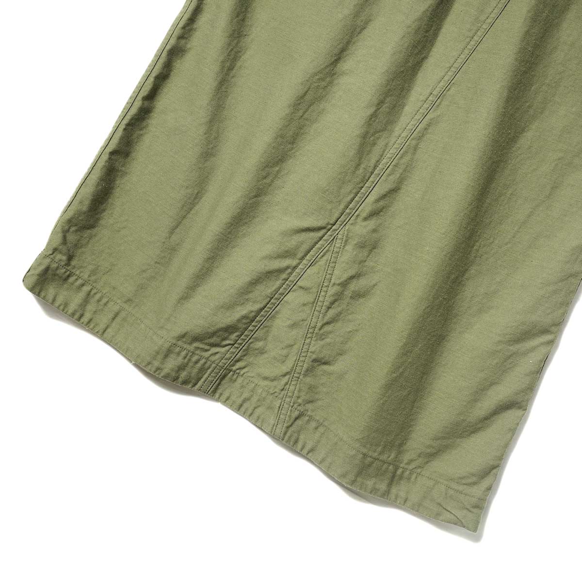 Needles / String Fatigue Skirt - Back Sateen (Olive) 背面・裾