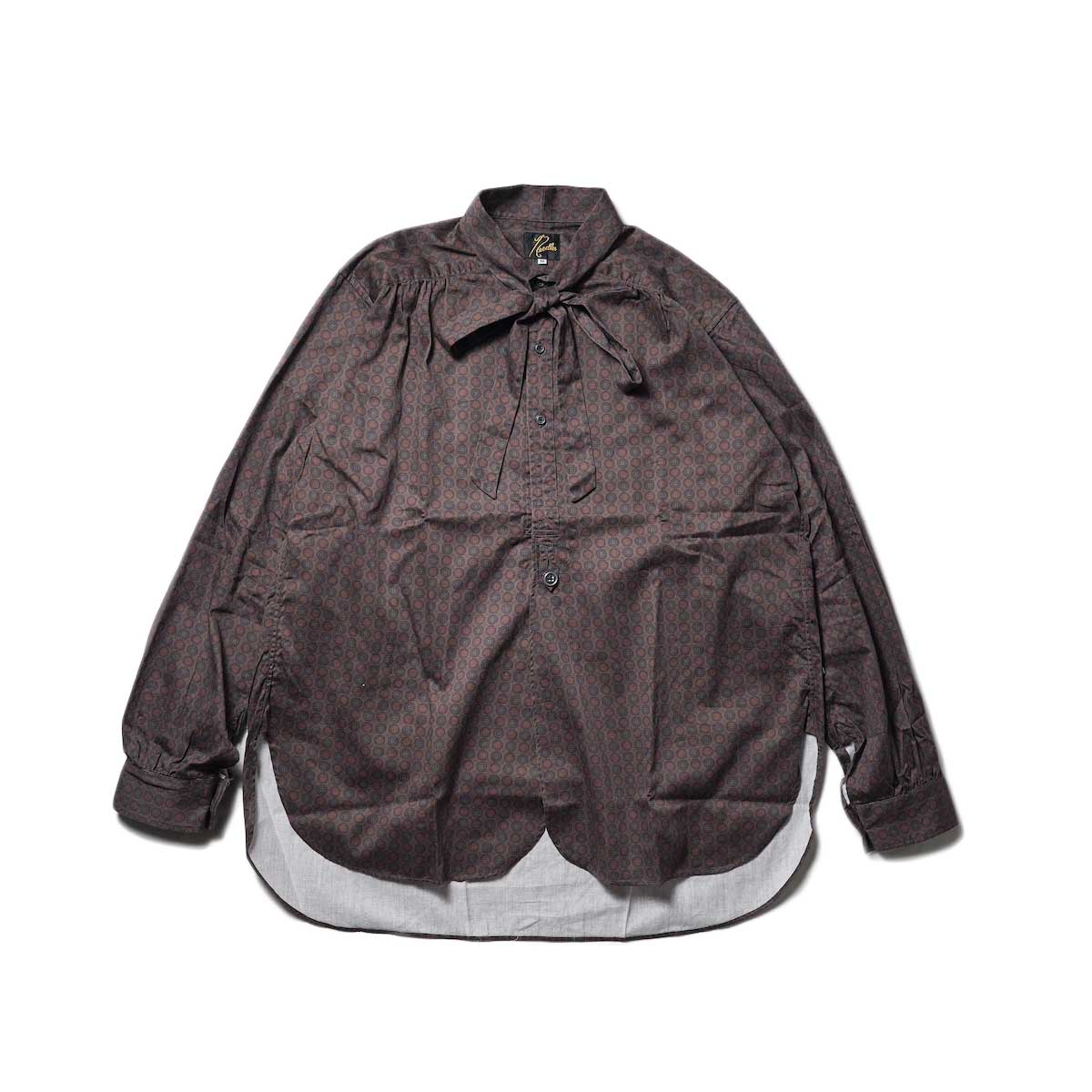 Needles / Ascot Collar EDW Shirt - Cotton Sateen / Printed (Brown)