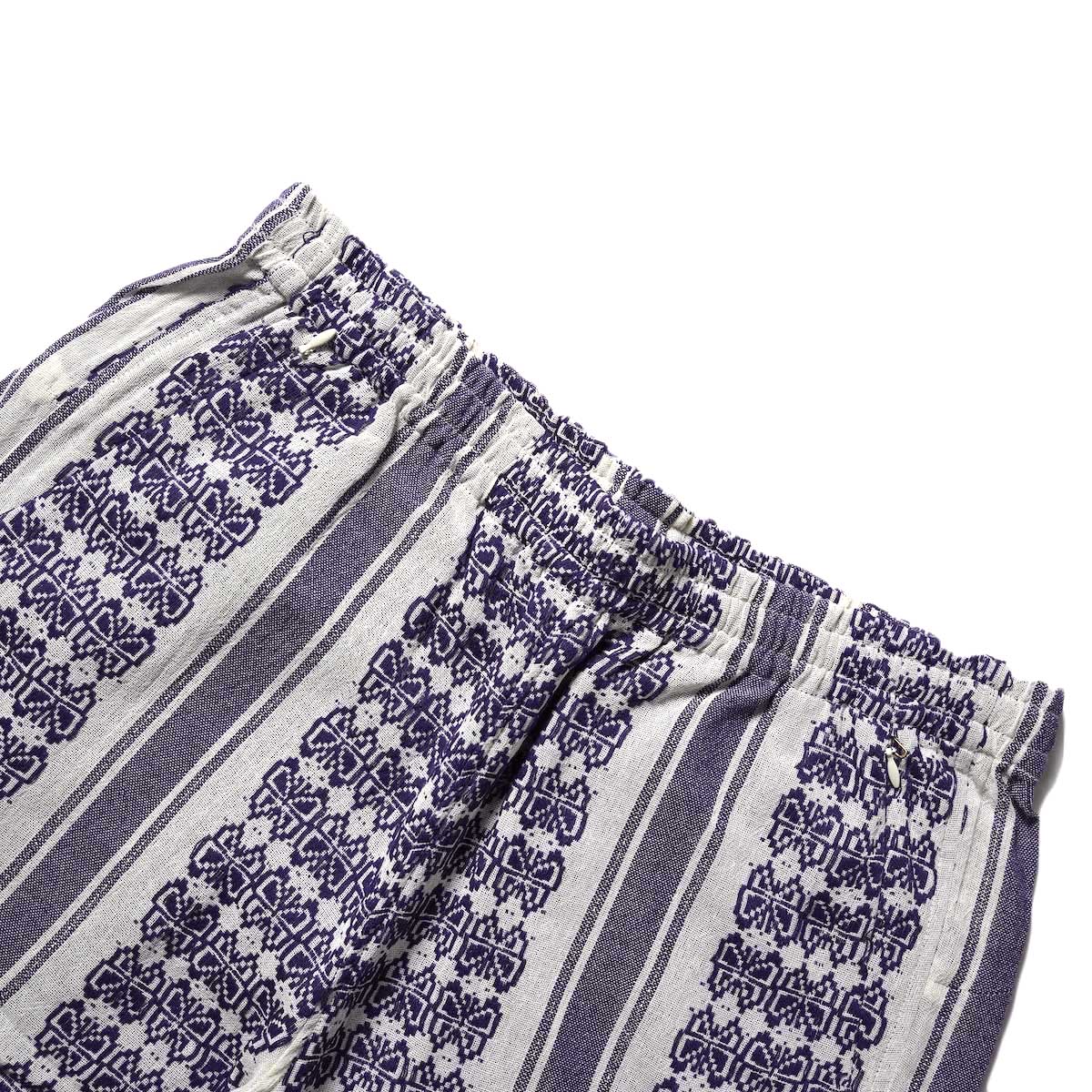 Needles / BASKETBALL SHORT - PAPILLON STRIPE DOBBY JQ (White)ウエスト