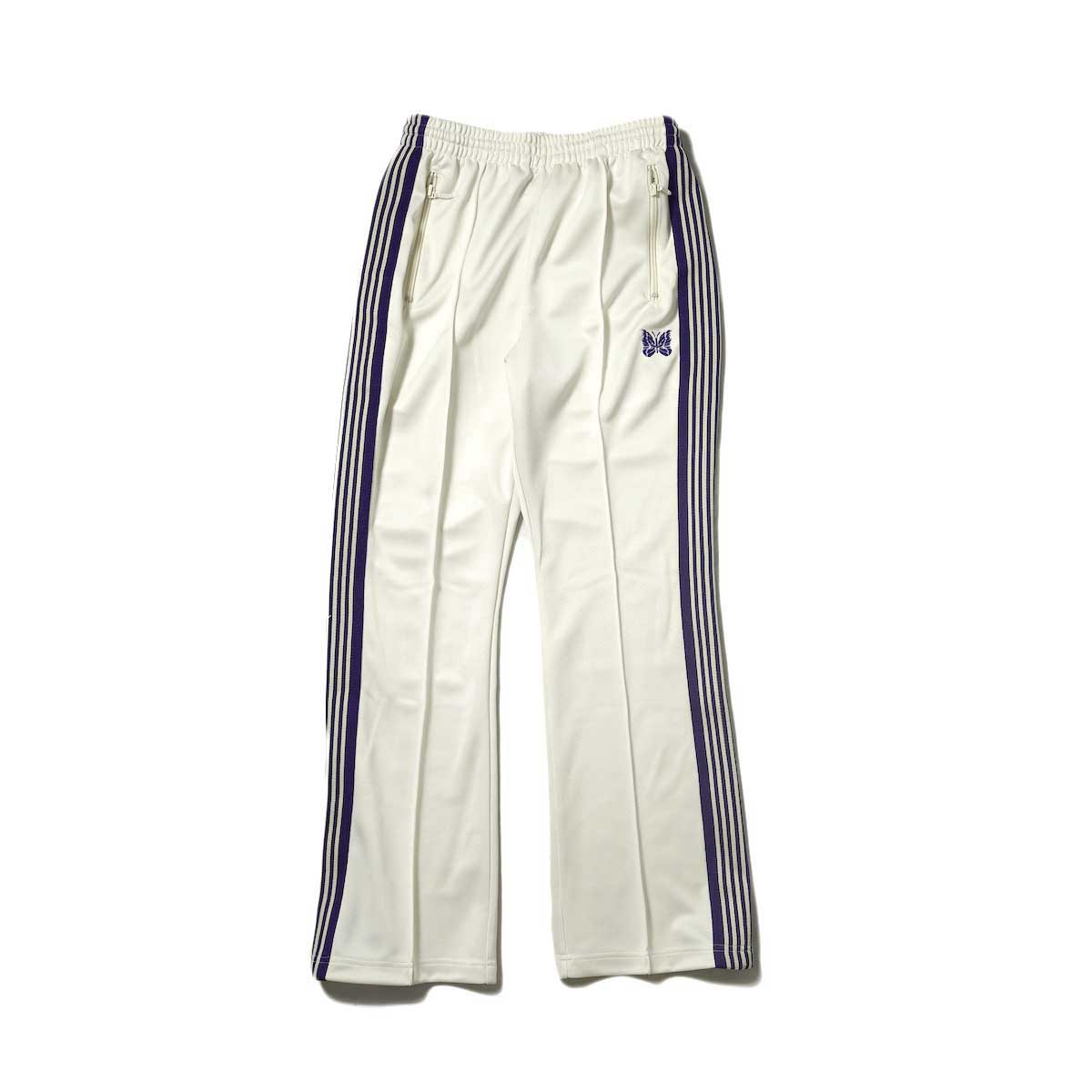 Needles / Boot Cut Track Pant -Poly Smooth (Ice White)正面