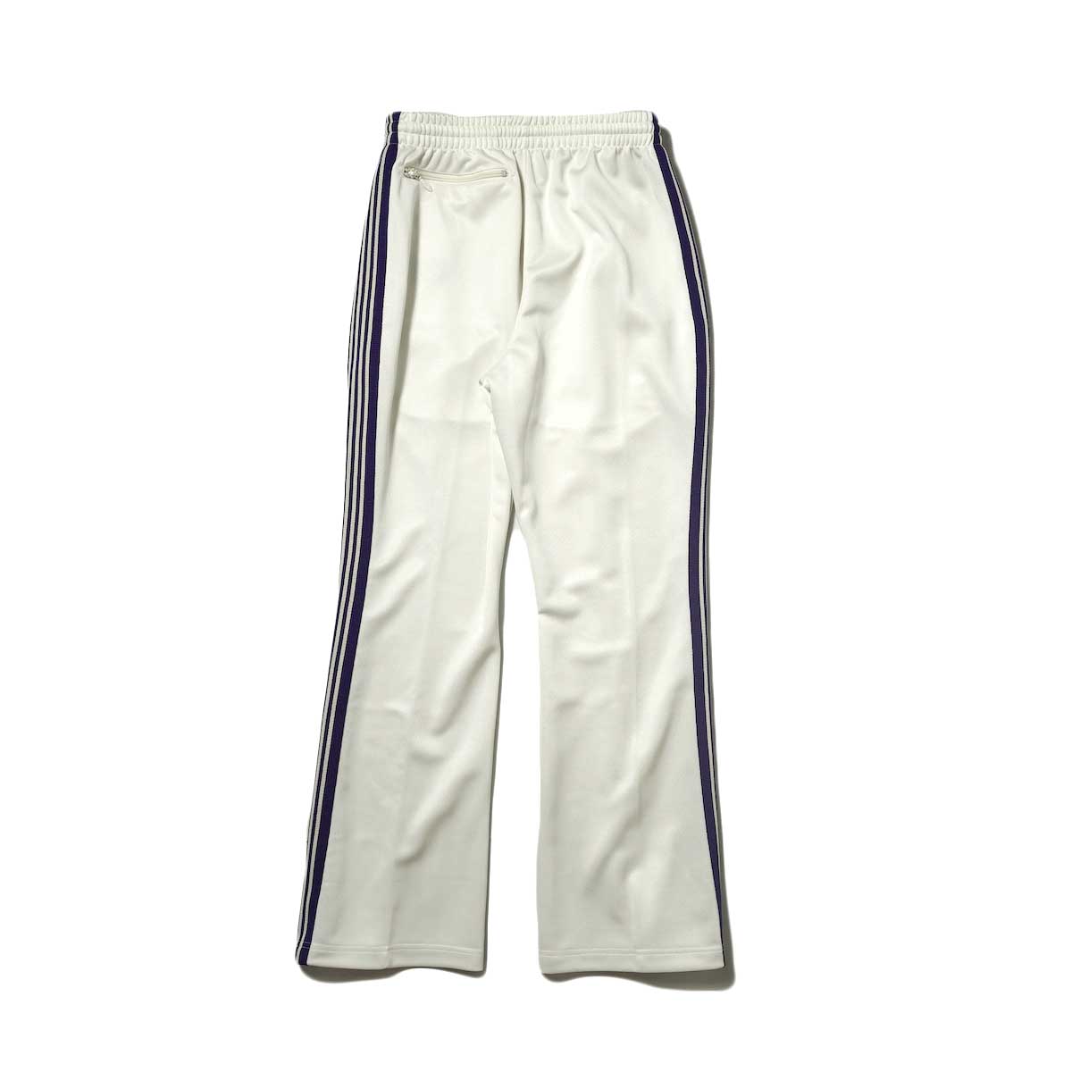 Needles / Boot Cut Track Pant -Poly Smooth (Ice White)背面