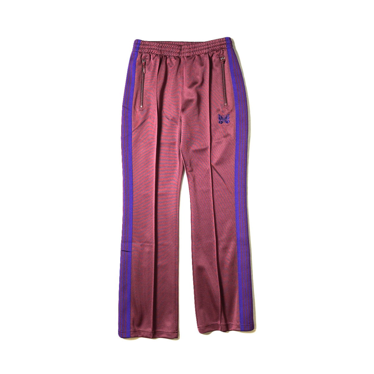 Needles / Boot Cut Track Pant -Poly Smooth (Wine)