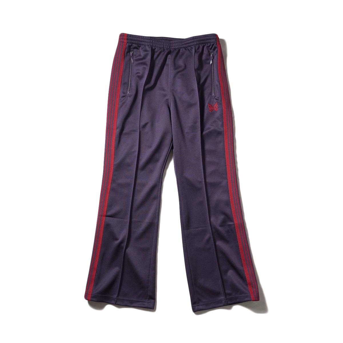 Needles / Boot-Cut Track Pant -Poly Smooth (Dk.Purple)正面