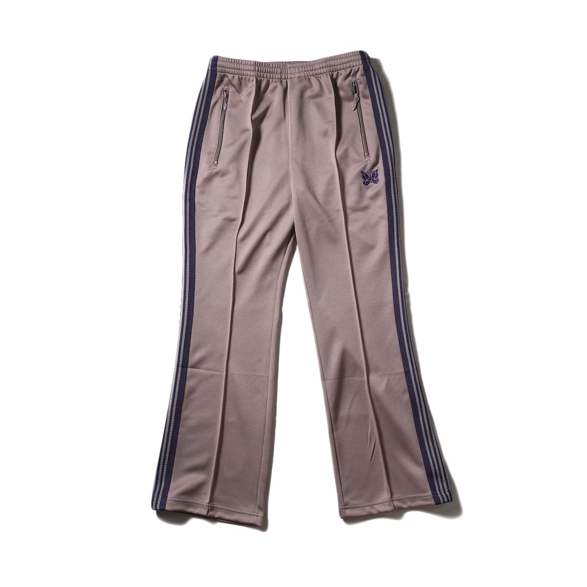 Needles / Boot-Cut Track Pant -Poly Smooth (Taupe)