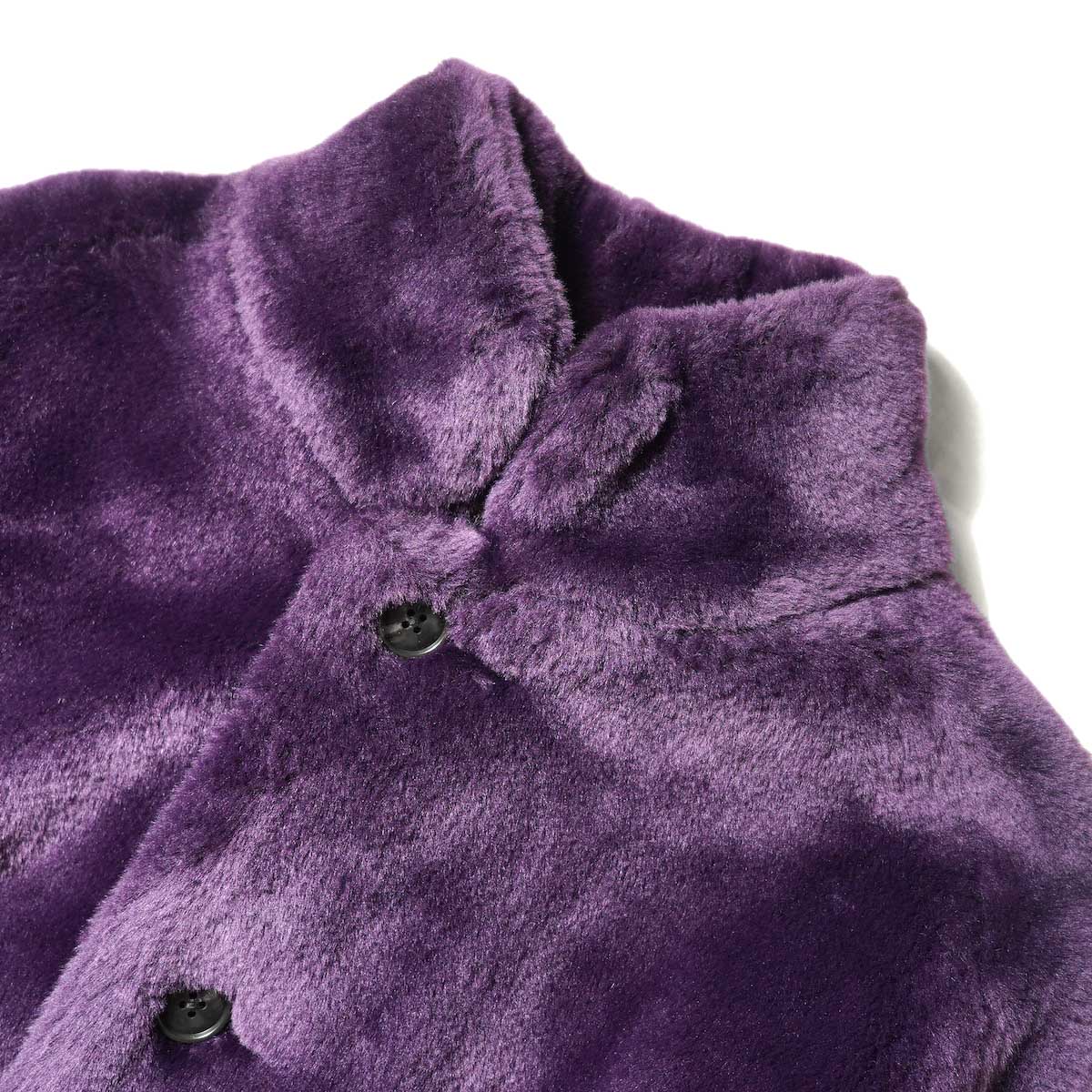 Needles / S.C. Car Coat - Faux Fur (Purple) 襟