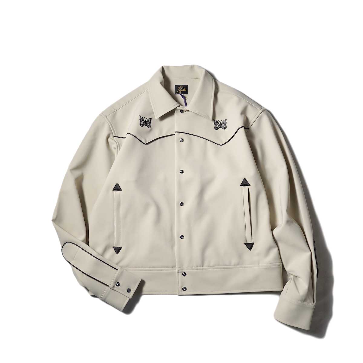 Needles / Piping Cowboy Jacket -PE/PU Double Cloth (Beige)