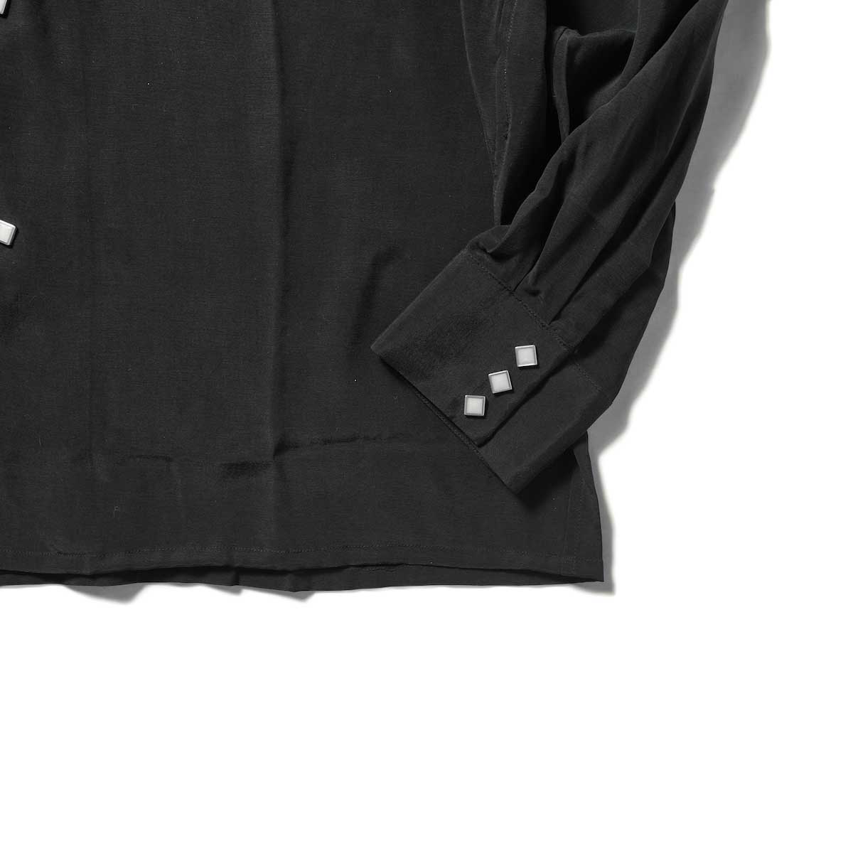 Needles / COWBOY CLASSIC SHIRT - CU/R SATEEN (Black)裾、袖