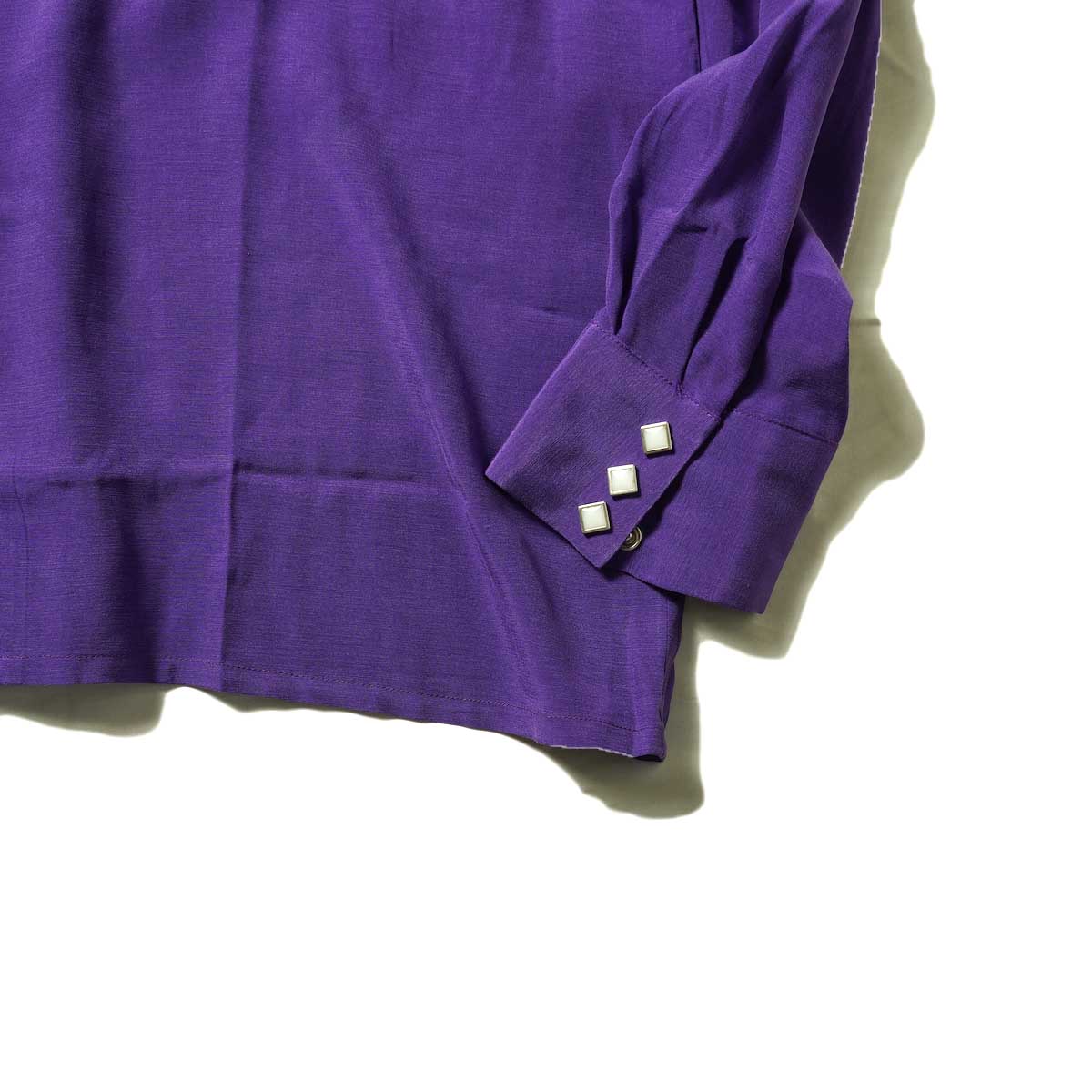 Needles / COWBOY CLASSIC SHIRT - CU/R SATEEN (Purple)裾、袖