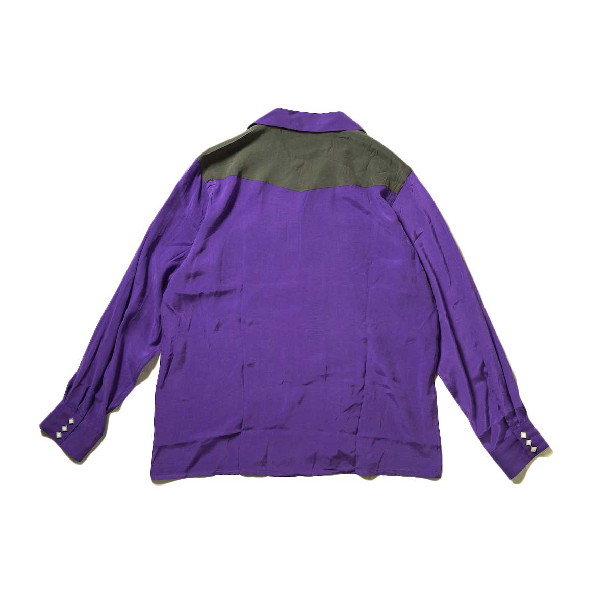 Needles / COWBOY CLASSIC SHIRT - CU/R SATEEN (Purple)背面