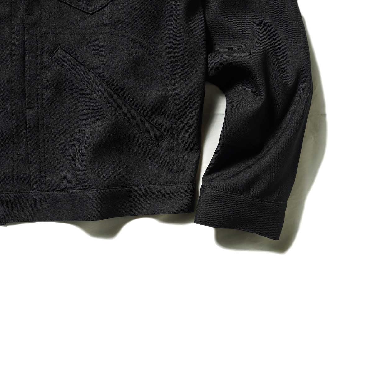 Needles / PENNY JEAN JACKET - POLY TWILL (Black)裾、袖