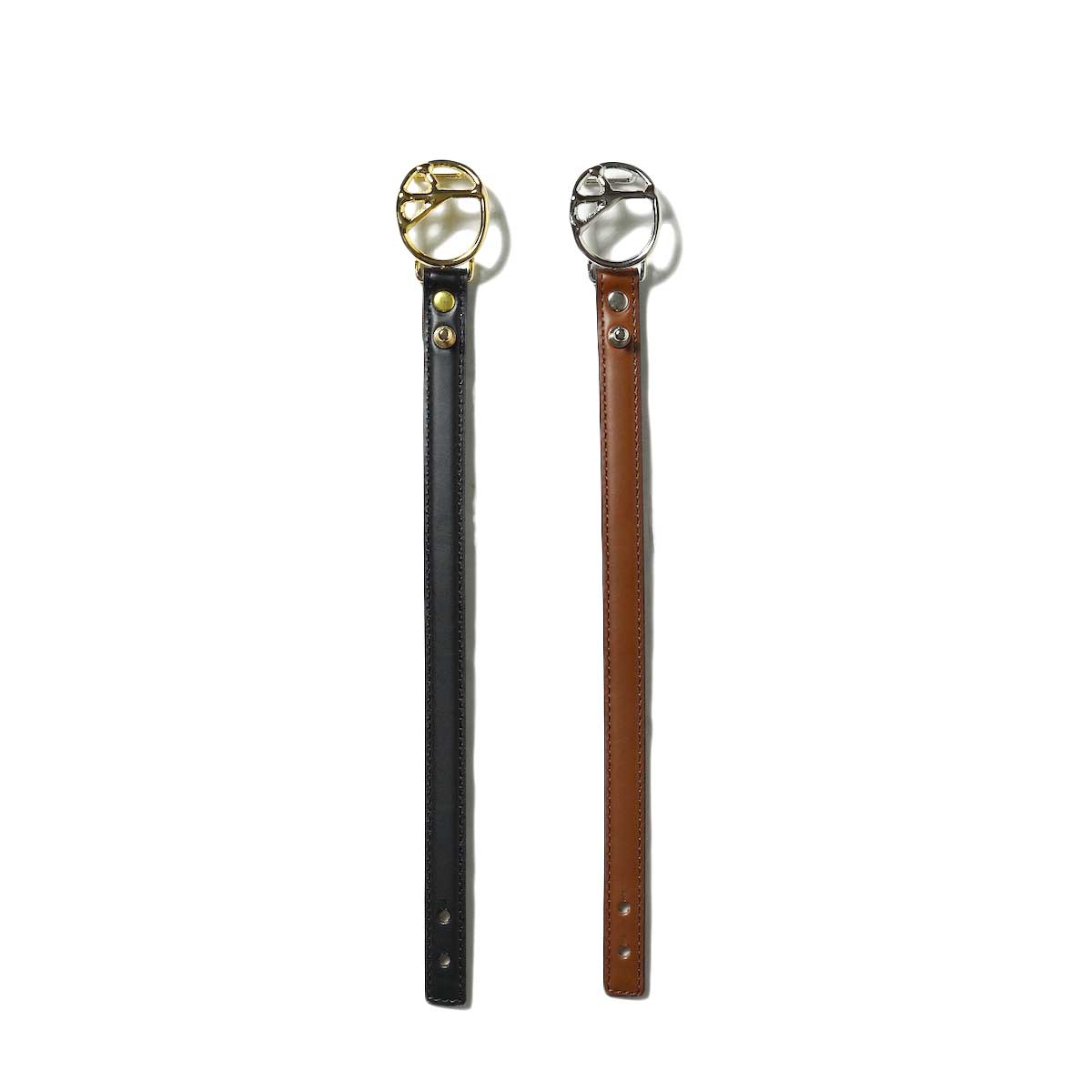 Needles / PEACE BUCKLE NARROW BRACELET - STEER LEATHER