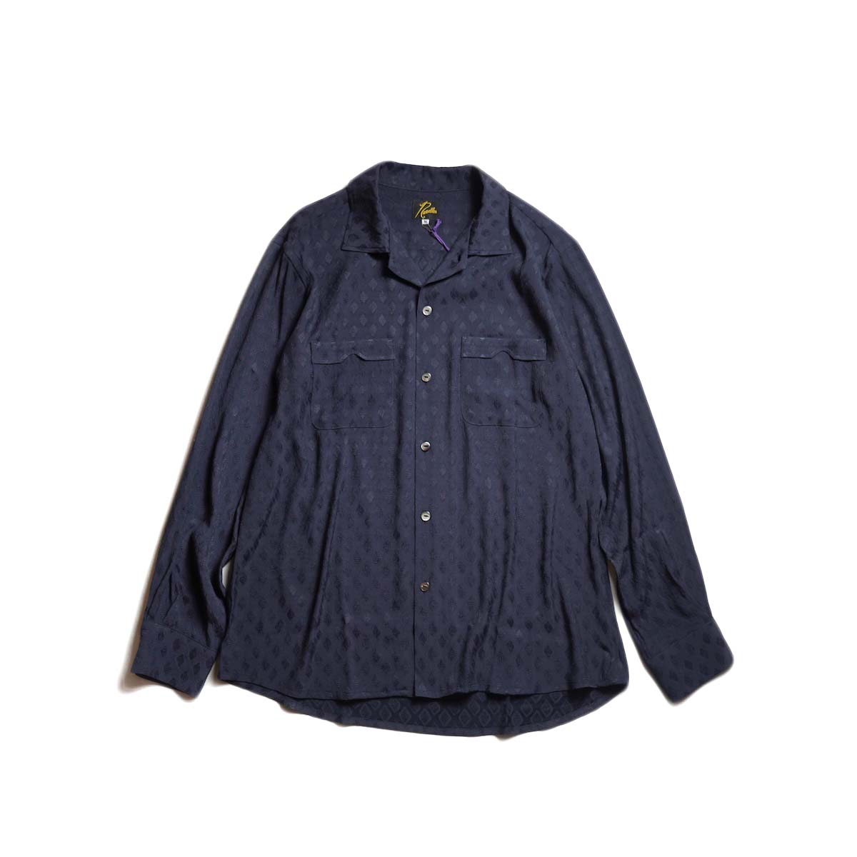 Needles / One-up Shirt - Diamond Mesh Jacquard (Navy)