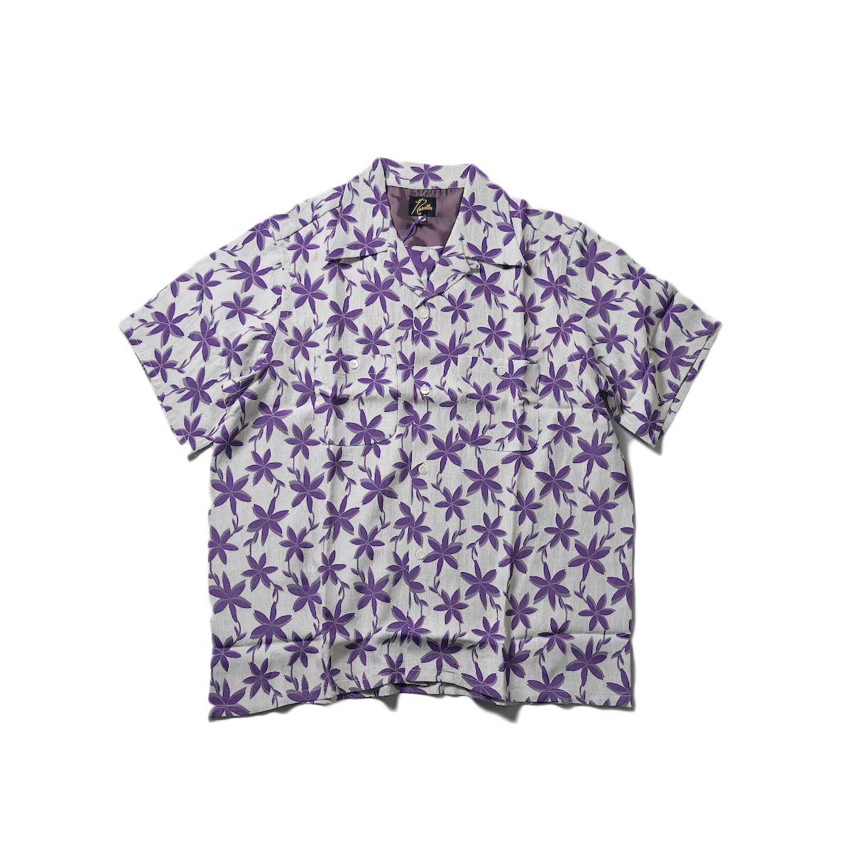 Needles / S/S One-Up Shirt - ACE/R Floral Jq (White)