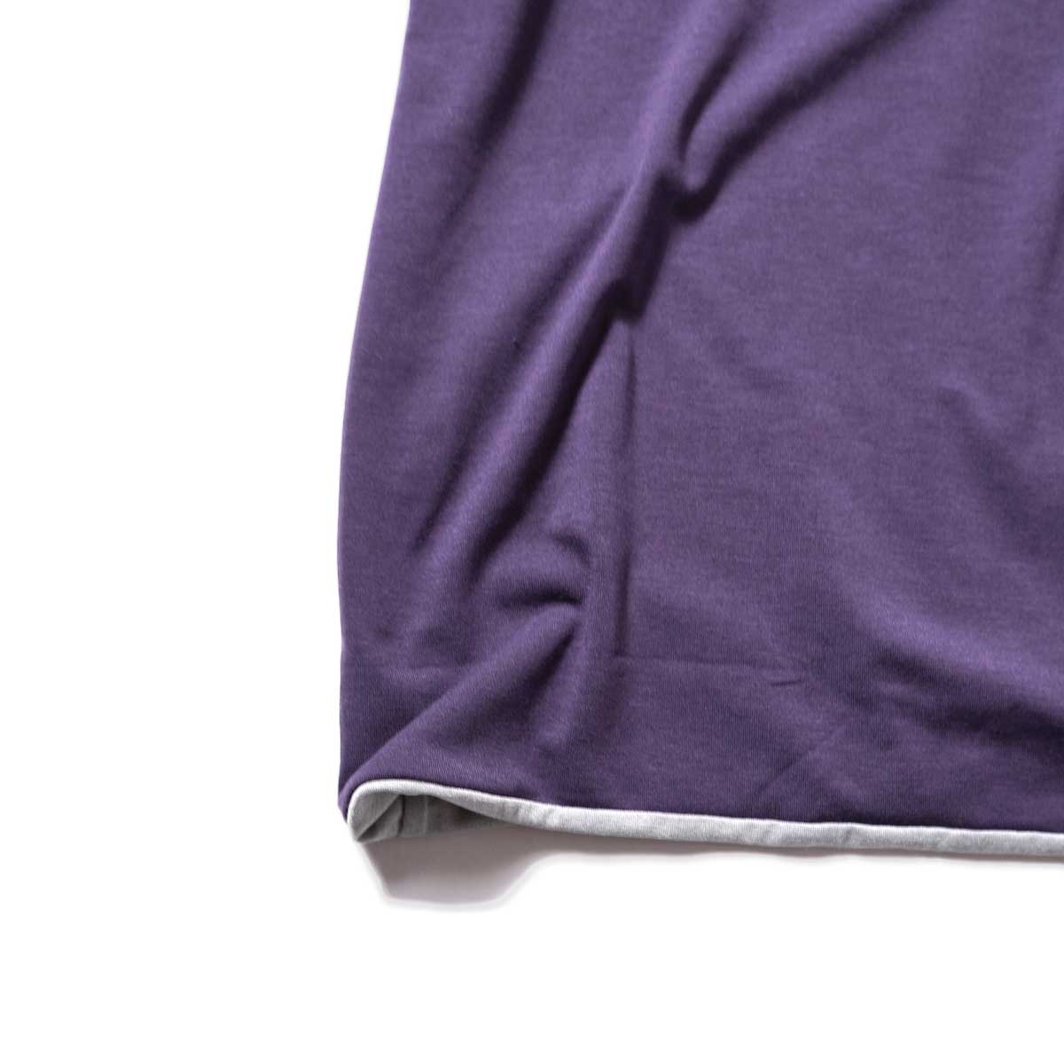 Needles / S/S REVERSIBLE TEE - PE/R/PU JERSEY (Purple)裾